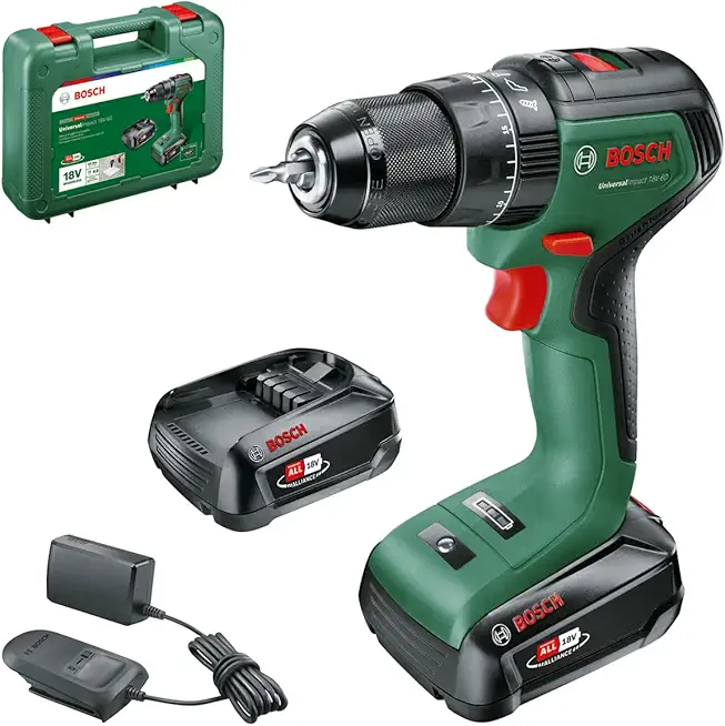 Bosch Akku Schlagbohrschrauber UniversalImpact 18V-60 (2 Akku, 18 Volt System, im Koffer)
