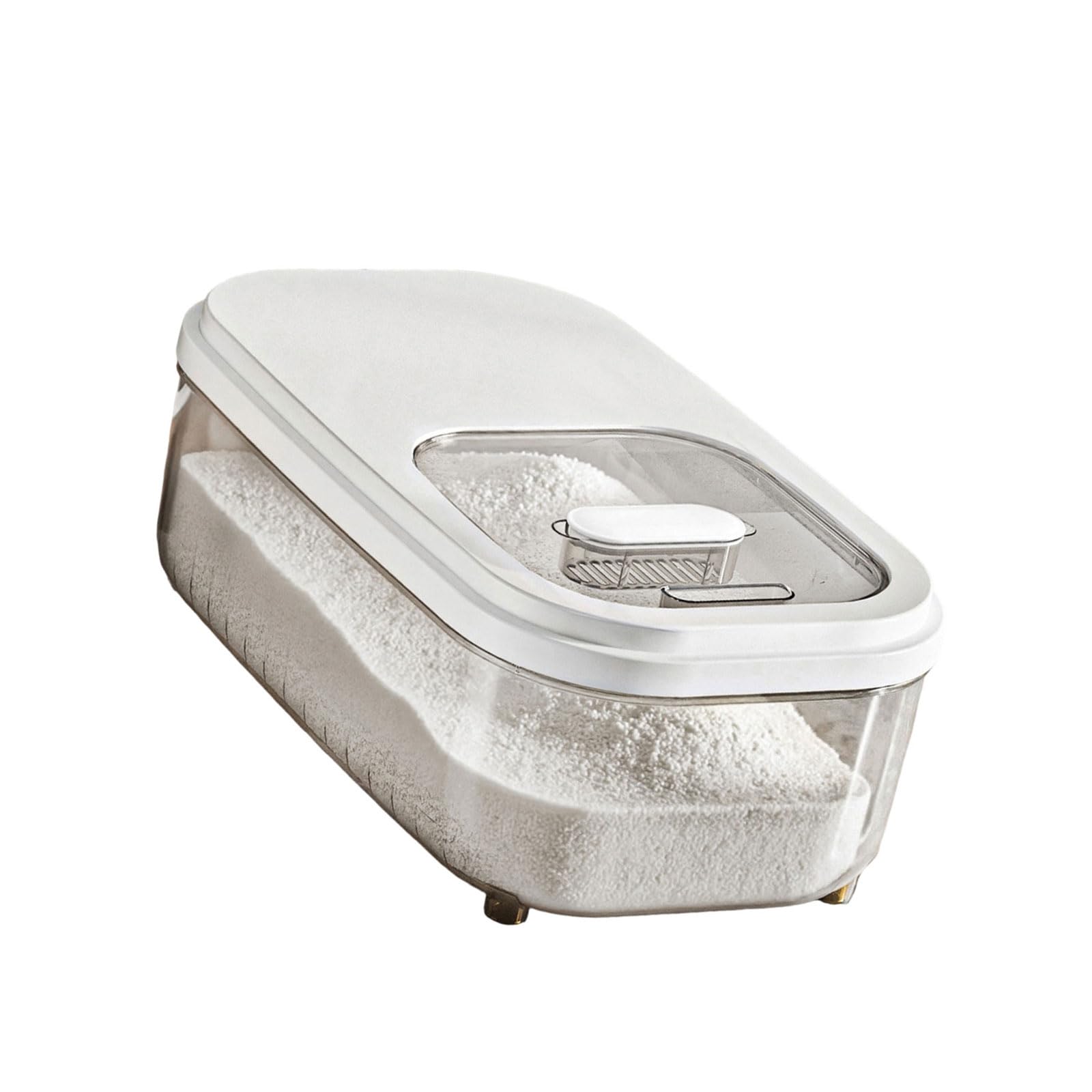 ZBIianxer Slide Lid Food Storage Container with Sealed Lid for Grains Flour and Dry Ingredients Large Capacity Rice Dispenser Sealed Grains Container with Sliding Cover