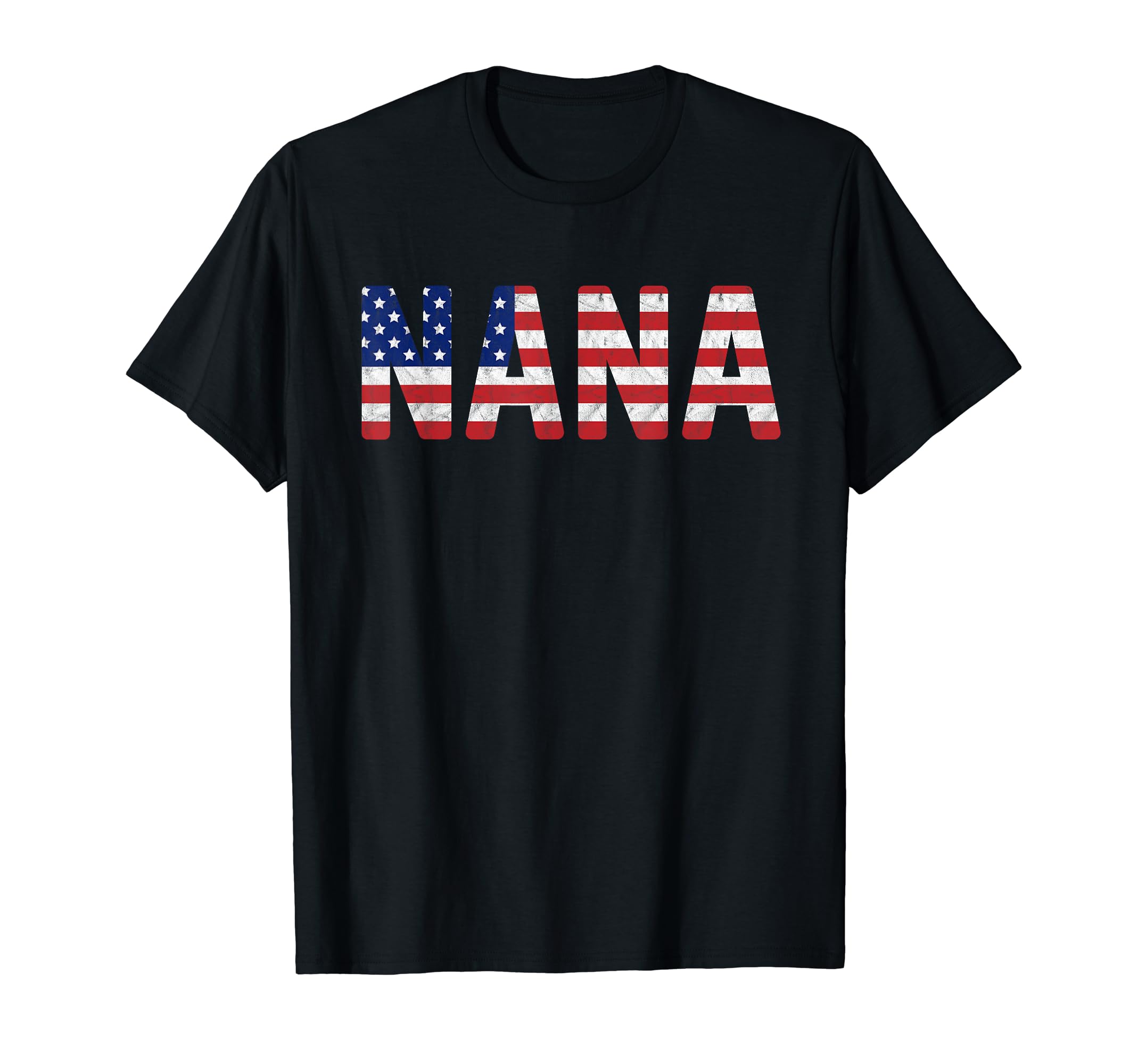 USA Patriotic Nana American Flag Design 4th of July Nana T-Shirt