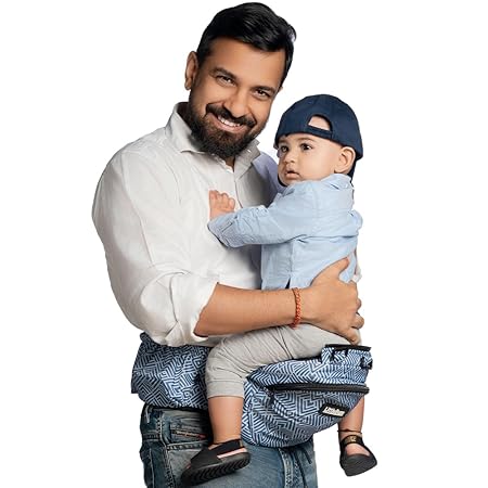 LITTLEBUM Blue Ocean Detachable Hip Seat Baby Carrier | Lightweight, It Supports Up To 20 Kg | Front And Back Carrying, This Versatile Carrier Is Ideal For Hiking And Everyday Use., Toddler