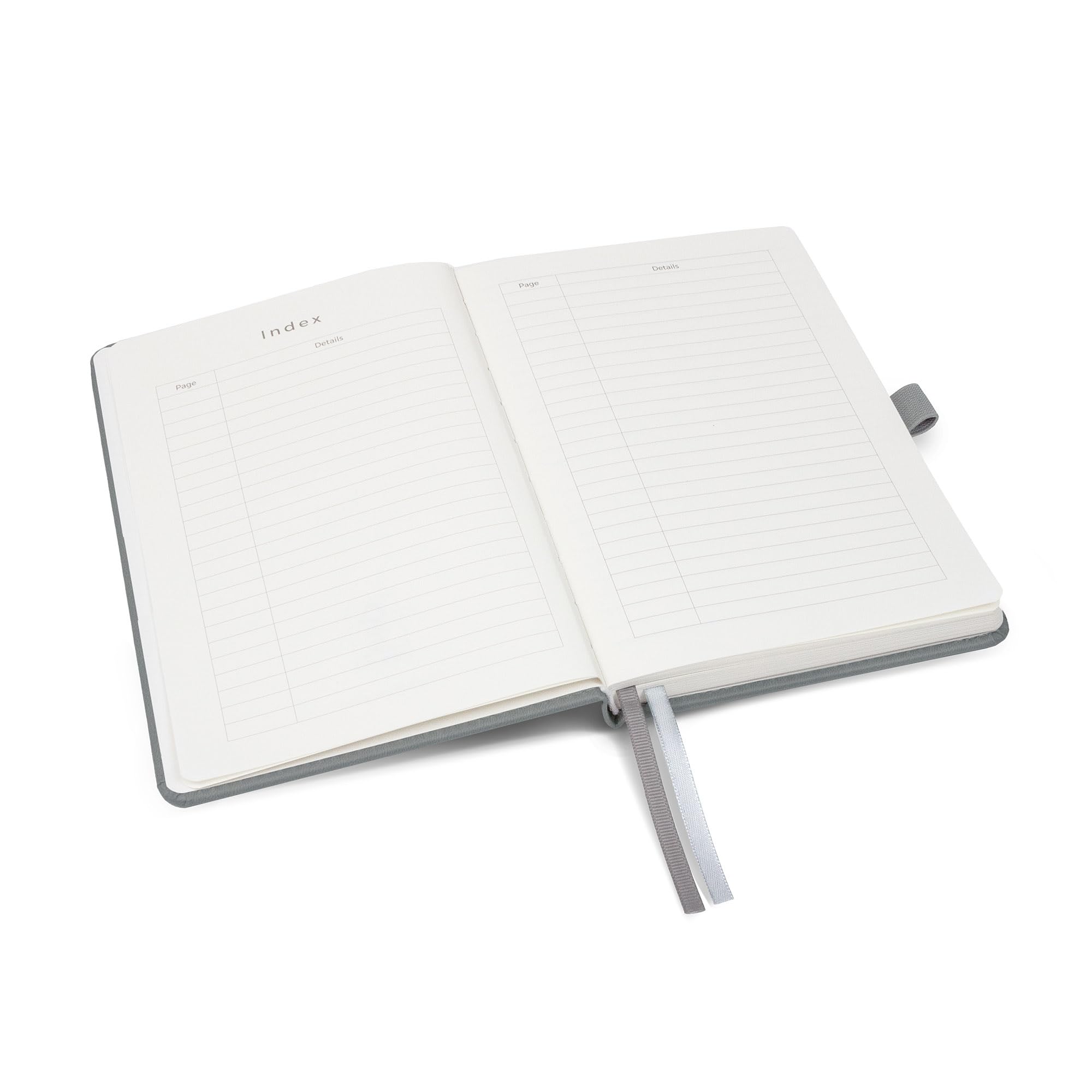 Notes London Luxury Italian Style A5 Notebook with Stitched Hardcover, 100gsm Lined Numbered & Date Marked Pages, 2X Ribbons - Image 4