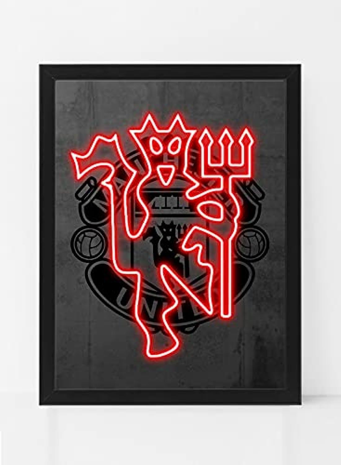 Boomah Accessories Manchester United Neon Poster with Frame