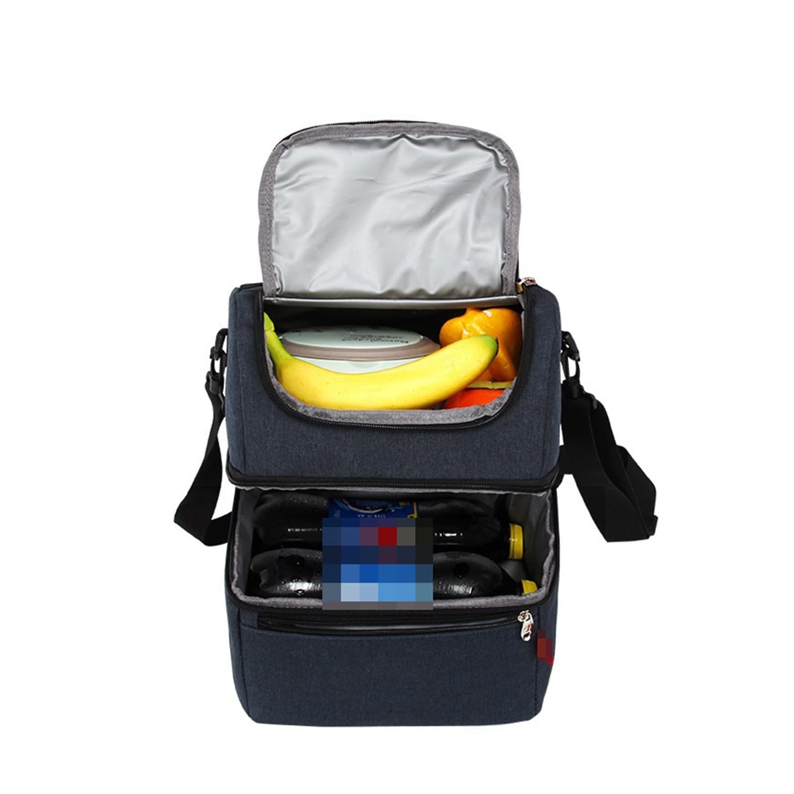 Cooler Mochila Bolsas de Almuerzo Fiambrera térmica para niños Bolsa de Comida Bolsa de Picnic Bolso Cooler Caja de Almuerzo aislada (Negro 1)