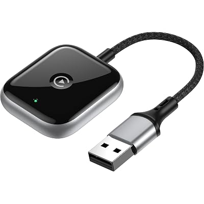 Wireless CarPlay Adapter for Apple CarPlay, Easy to Upgrade Wired CarPlay to Wireless, Instant Connectivity, Super Mini Car Play Dongle for iPhone Fit for Cars with Built-in CarPlay (Black)