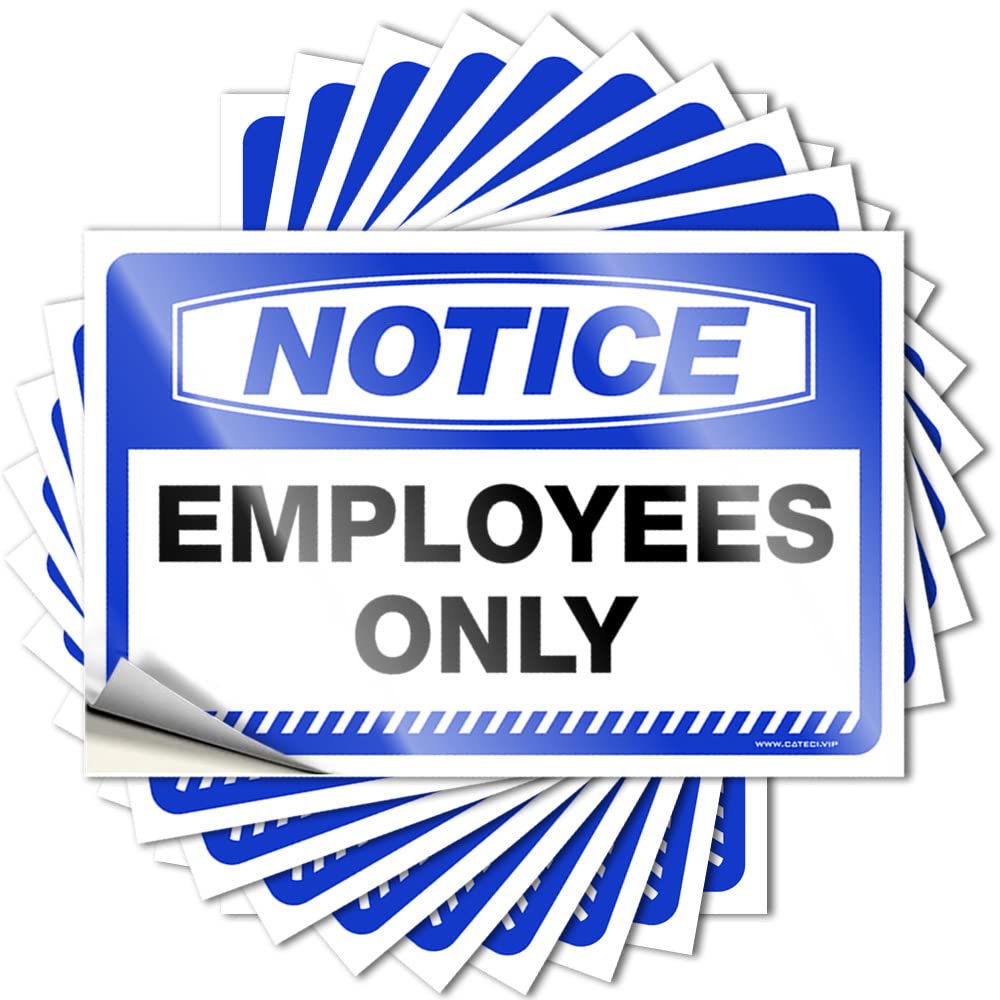 Home Decor Sticker Laptop | Notice Employees Only Books Christmas Sticker Pack(6X9CM)