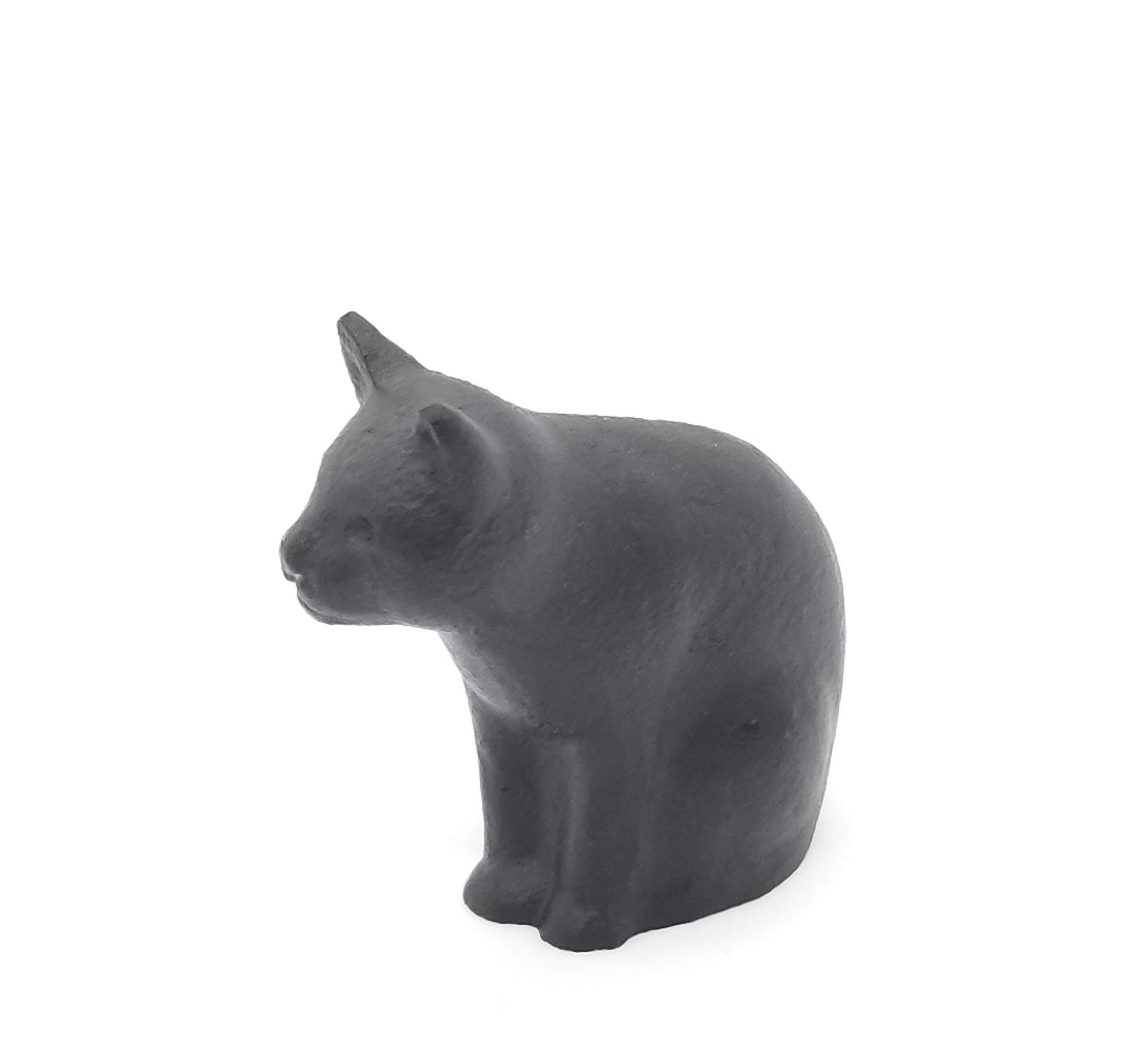 Fermacarte a forma di gatto in ferro Nambu (Iwachu), altezza 30273, 3,5 x 6 x 5,5 cm