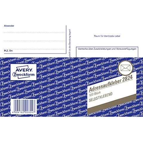 AVERY Zweckform 2824 Adressaufkleber/Paketaufkleber weiß Cover