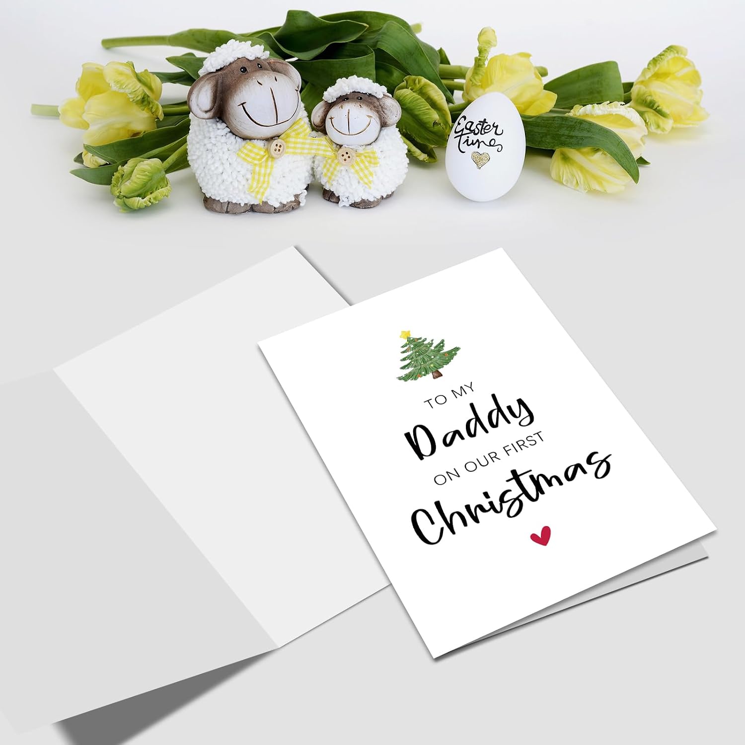 Funny First Christmas Card for Daddy, New Daddy First Christmas Card, Humor 1st Christmas Card from Baby, To My Daddy On Our First Christmas image 3