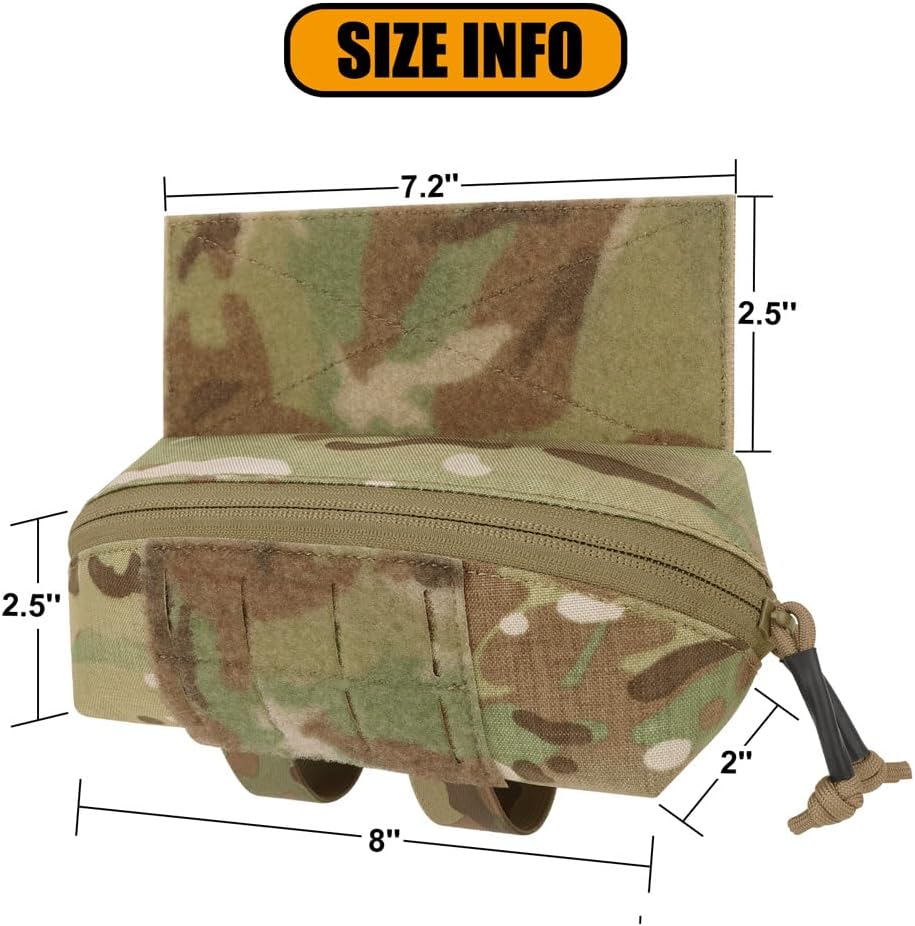 KRYDEX Tactical Small Drop Pouch Mini Dangler Pouch with TQ Holder and Hook and Loop Panel - Image 6