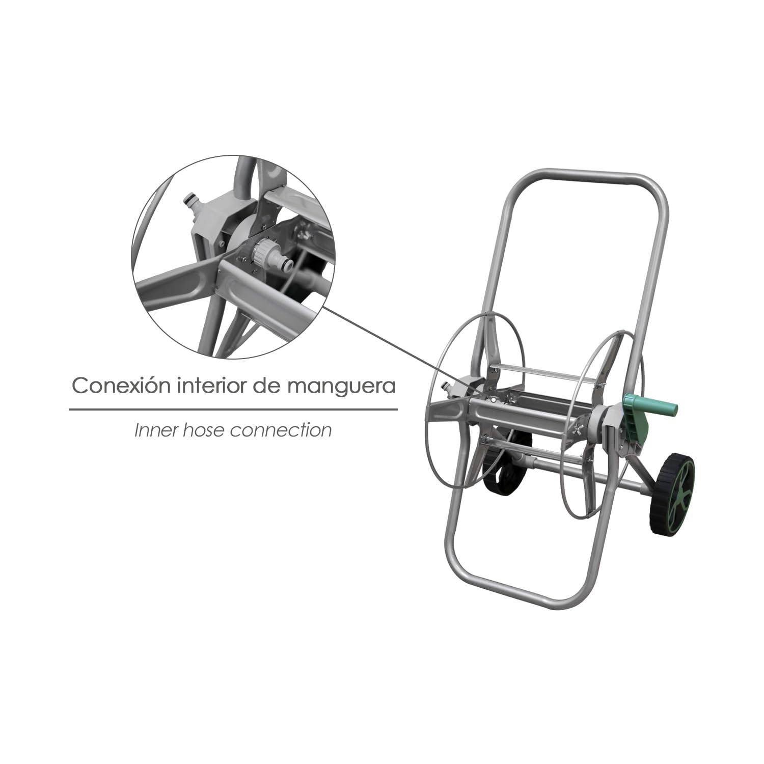 Carro Portamangueras Acero 50 Metros