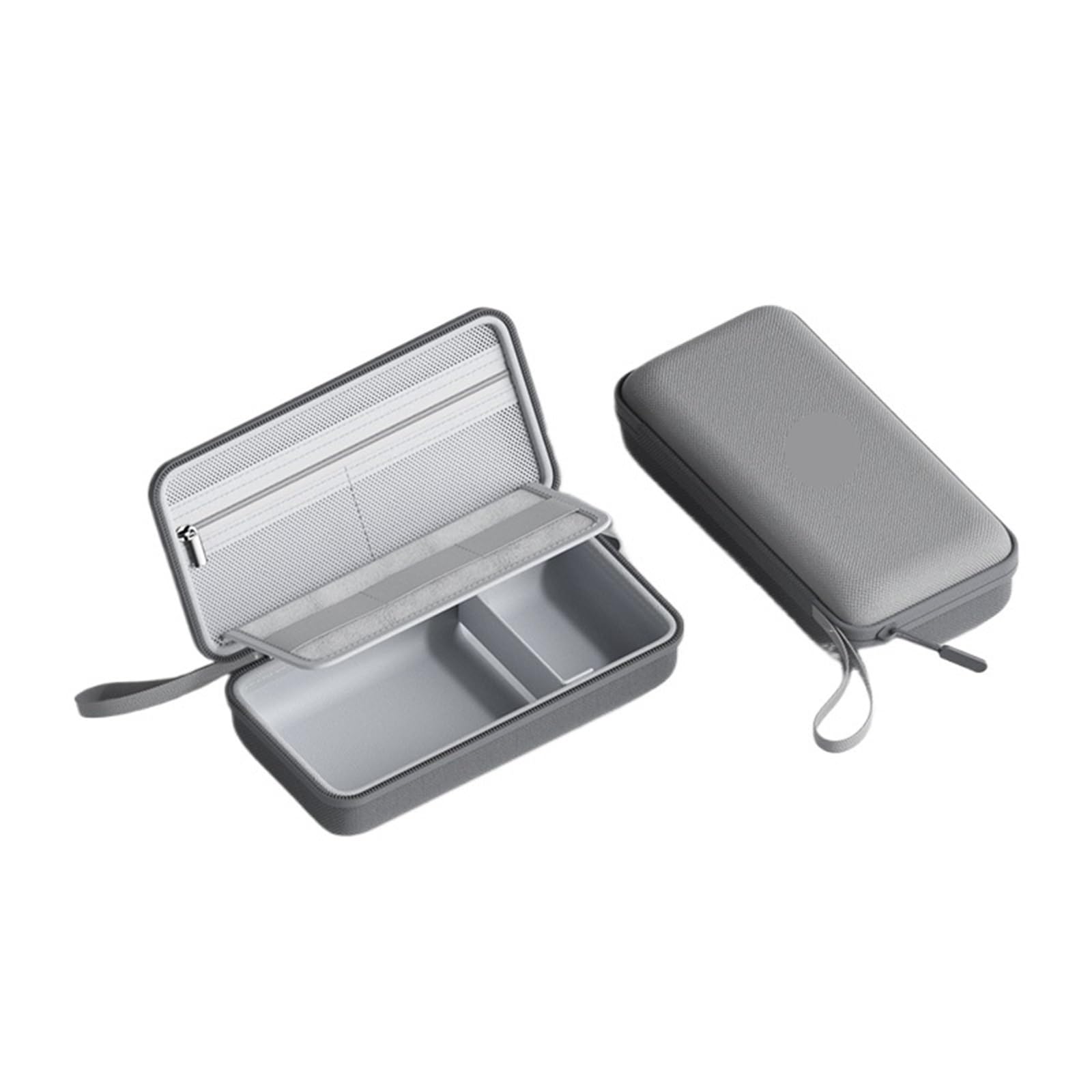 Custodia da Trasporto Portatile for Organizer for Cavi da Viaggio for Organizer elettronico da 2 Pezzi for Caricabatterie for Cavo Scheda SD Power Bank per Cavi, Caricabatterie(Large Grey)