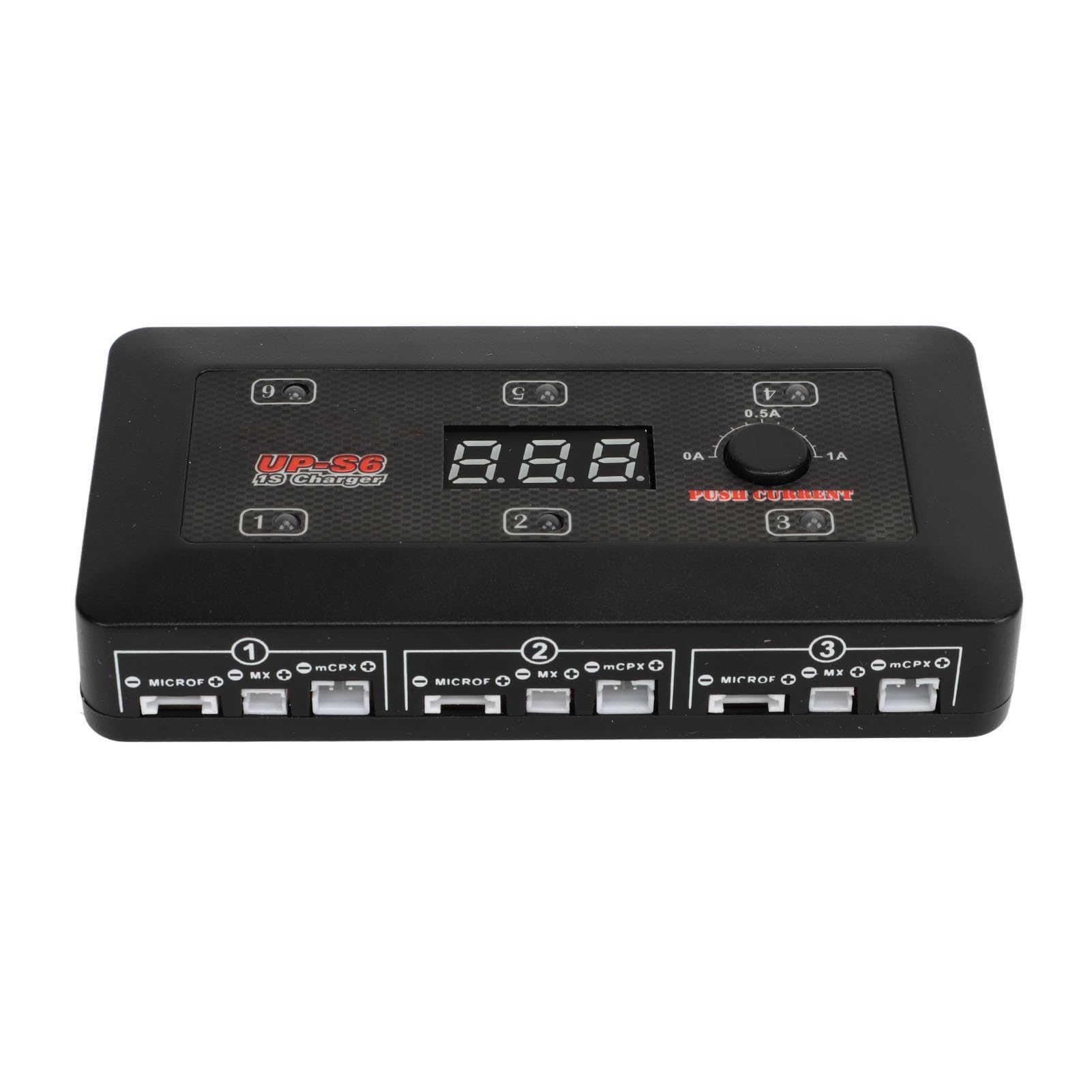 Chargeur de Batterie LiPo Chargeur de Batterie d'avion RC 1S 6 Ports LiHV LiPo Indicateur LED Port Charge USB Protection polarité Négative pour Modèle