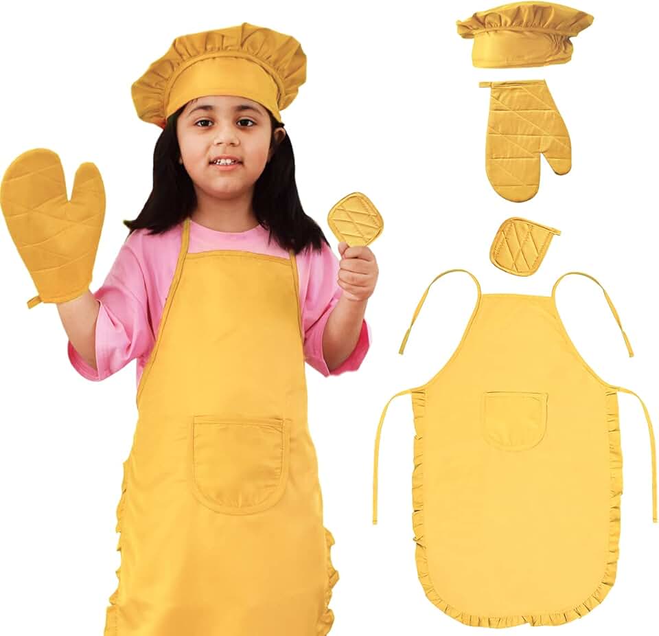 kids chef hat and apron
