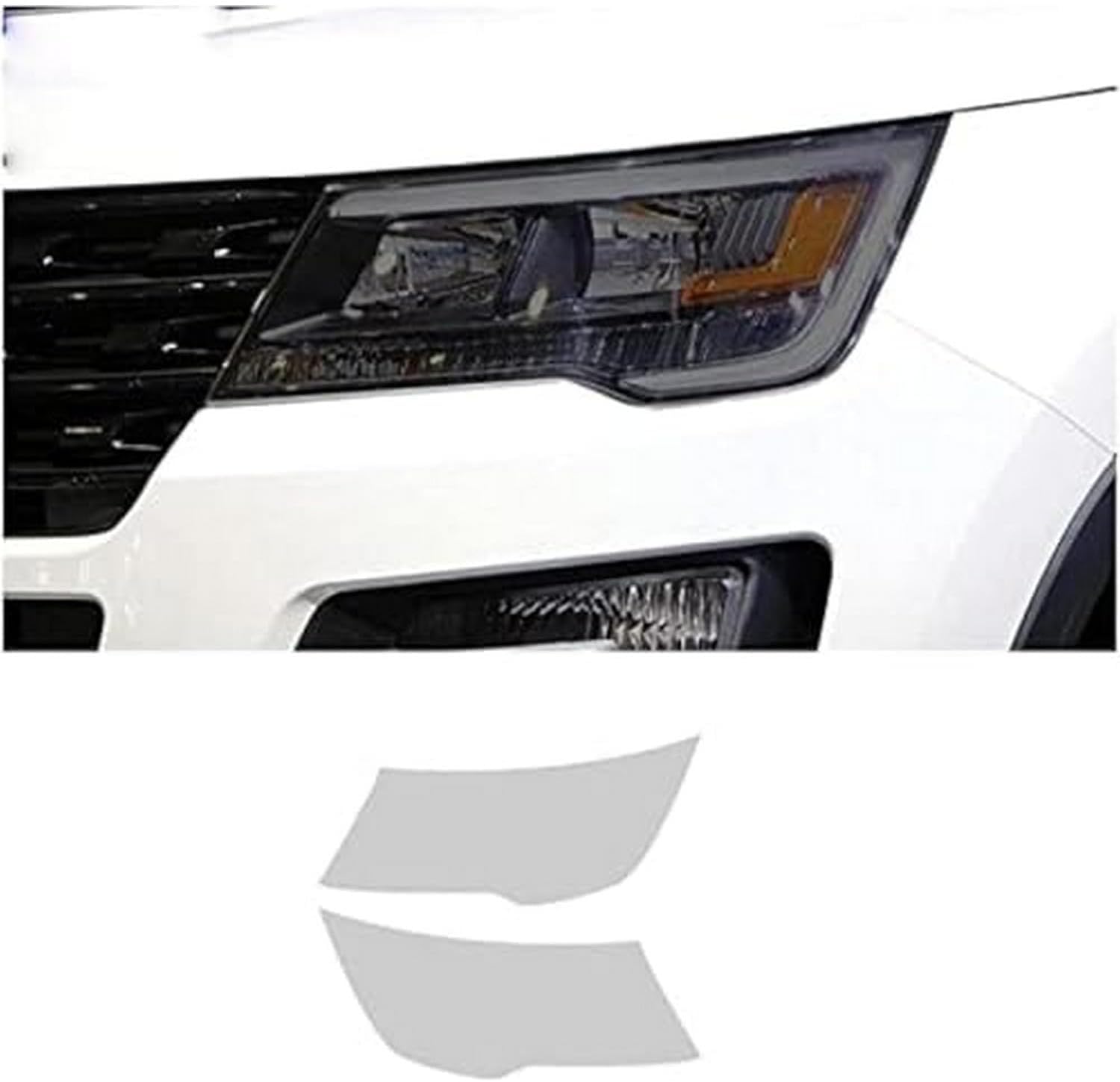 SamLng Car Front Light Film for Explorer U502 2016-2019 Car Headlight Protective Film Front Light Transparent Blackened TPU Sticker Car Accessories Car Headlight Protective Film