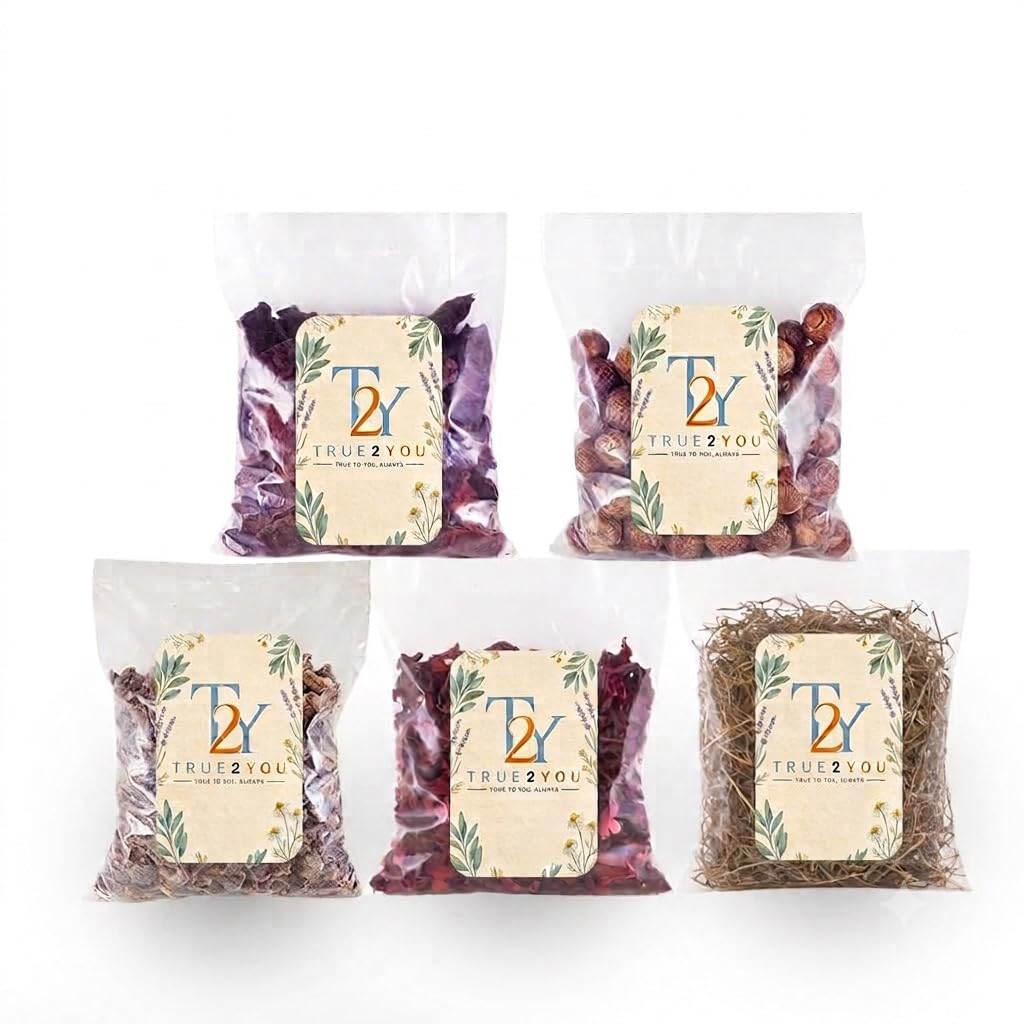 Raw Reetha, Amla, Shikakai Bhringraj and Hibiscus Combo (200gX5=1000 Grams)-image-39