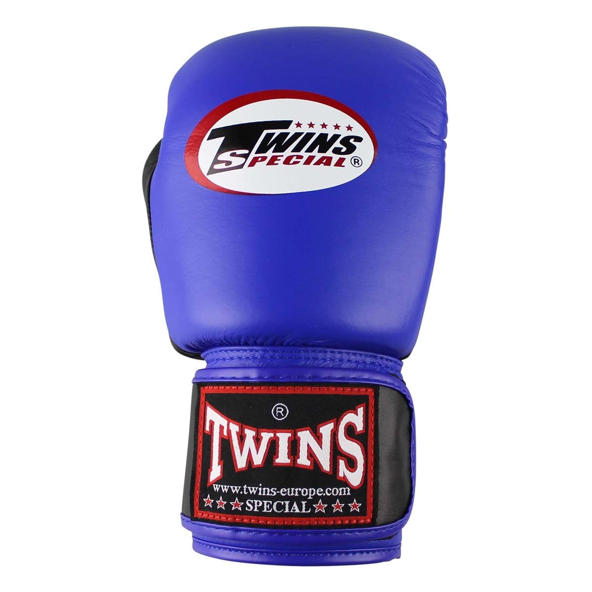 Twins Special BGVL3 Boxhandschuhe - Leder - Für MMA, Kickboxen, Muay Thai - Sparring und Training - Blau/Schwarz - 14 oz