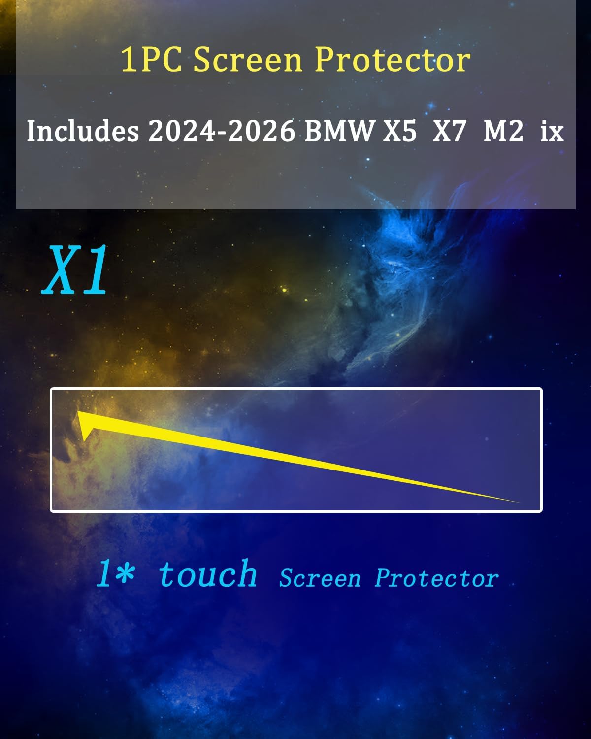 （ALL IN ONE Design Matte Tempered Glass Screen Protector for X5 Compatible with 2024-2026 X5 / X7 / M2 / ix Touchscreen 14.9 Inch Nav & 12.3 Inch Dash 2025 X5 Accessories