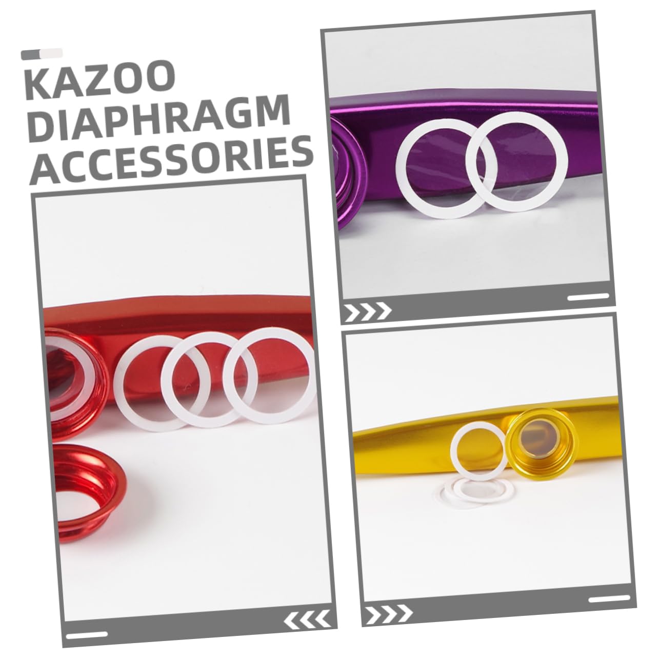 Vaguelly 10Pcs Dimo ​​Kazoo Filme Filmy Drewniane Kazoo Film Kazoo Flute Skin Membrany Kazoo Film Film Majo