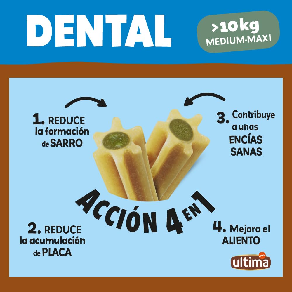Ultima Snacks para Perros Medianos y Grandes Dental Sticks 13 x 180g