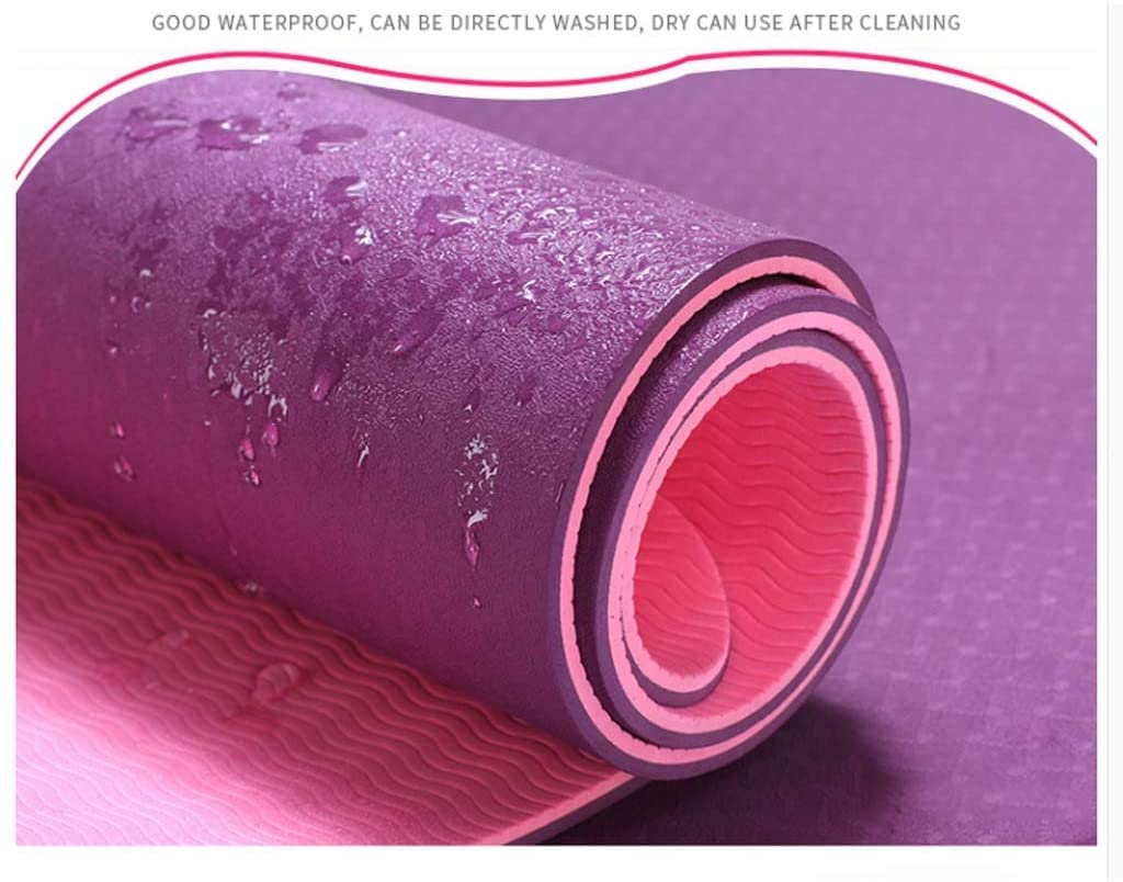 Tappetino da yoga leggero da 6 mm, antiscivolo in TPE per ginnastica, sport, salute e perdita di peso, tappetino da allenamento ecologico e inodore
