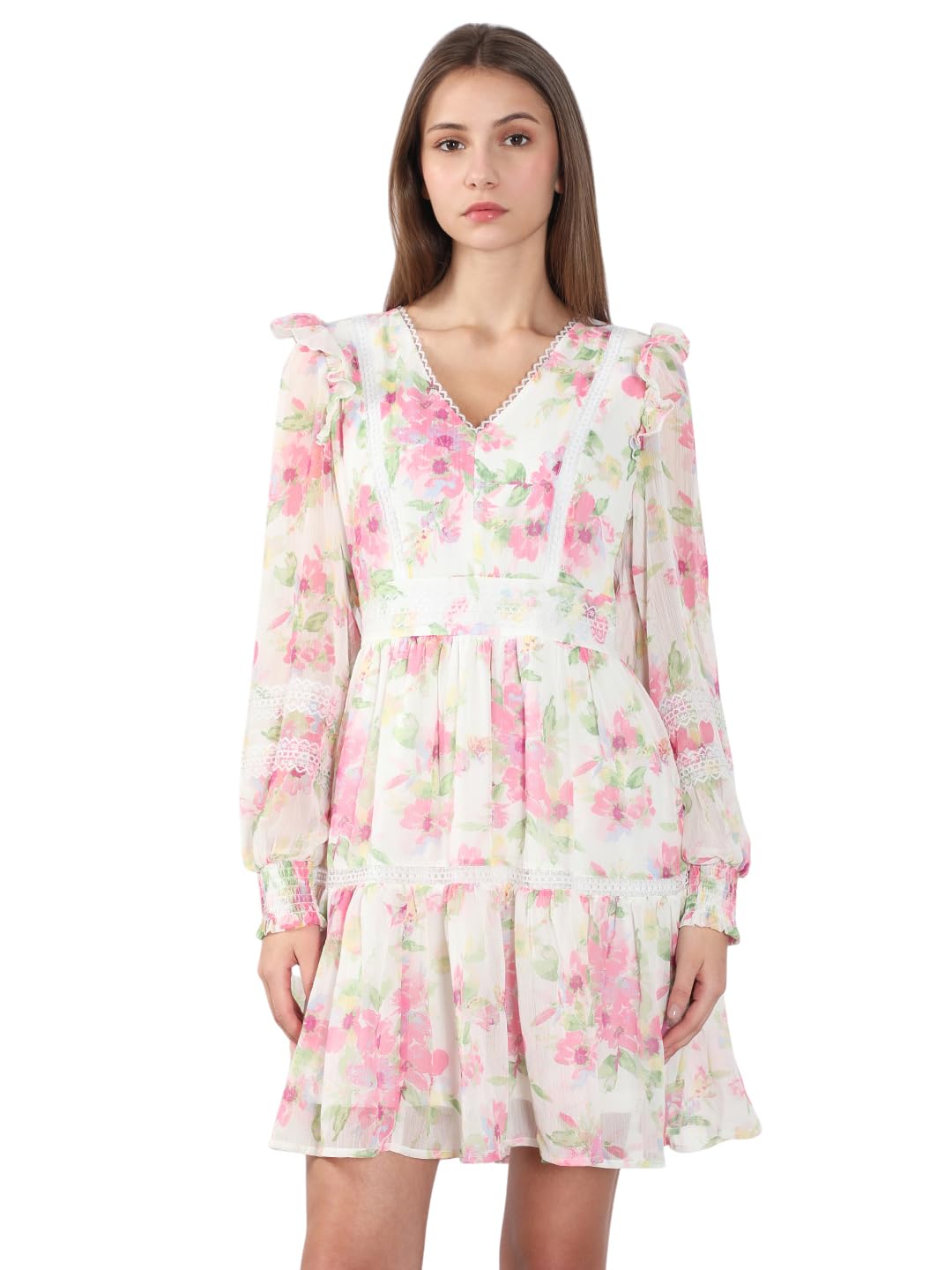 vero moda Women's Polyester Fit and Flare Mini Dress-picture-24