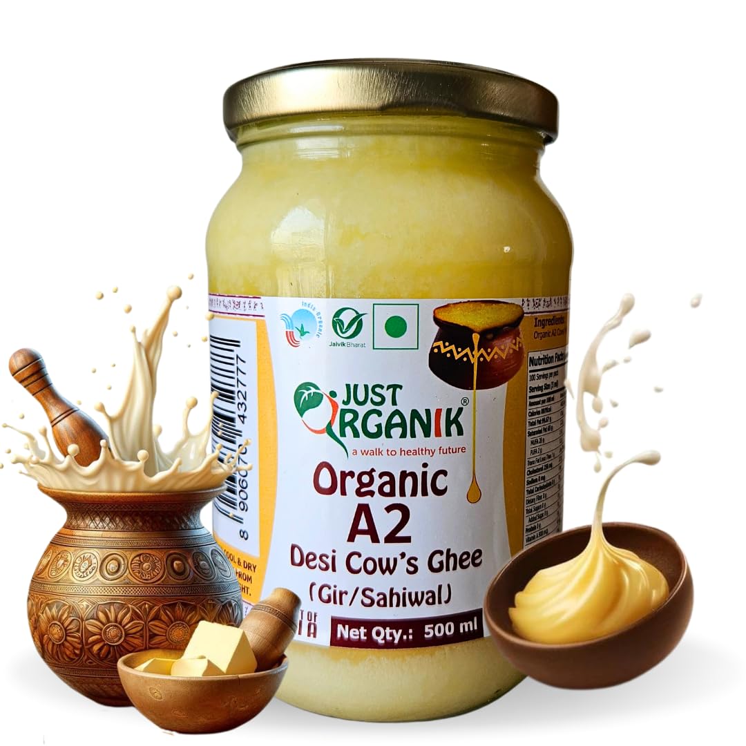 See full amazon price history chart for JUST ORGANIK- Organic A2 Desi Cows Ghee 500ml | Lab Tested | A2 Ghee | Gir Cow Ghee | 100% Organic | Traditional Bilona ghee | A2 Cow Desi Ghee | Sourced from Healthy Cows | Organic Ghee | Rich Aroma | A2 ghee bilona method JUST ORGANIK- Organic A2 Desi Cows Ghee 500ml | Lab Tested | A2 Ghee | Gir Cow Ghee | 100% Organic | Traditional Bilona ghee | A2 Cow Desi Ghee | Sourced from Healthy Cows | Organic Ghee | Rich Aroma | A2 ghee bilona method (B095Z368BL) Amazon Price History, Amazon Price Tracker