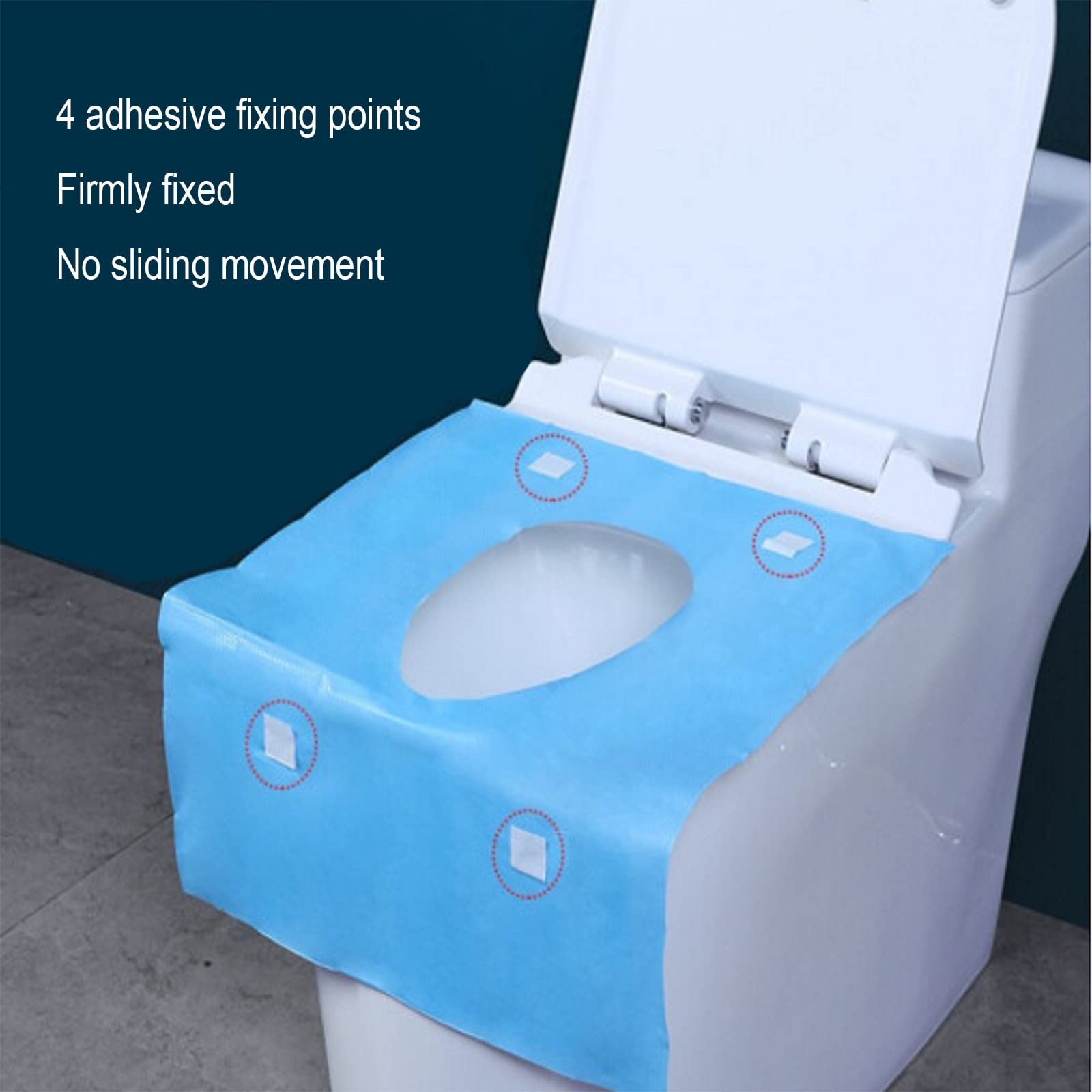 LFFH 50 pcs Toilet Seat Covers Disposable, Waterproof Toilet Pads Portable Toilet seat Covers Individually Packaged for Travel outings (Color : Pink, Size : 40x45cm)