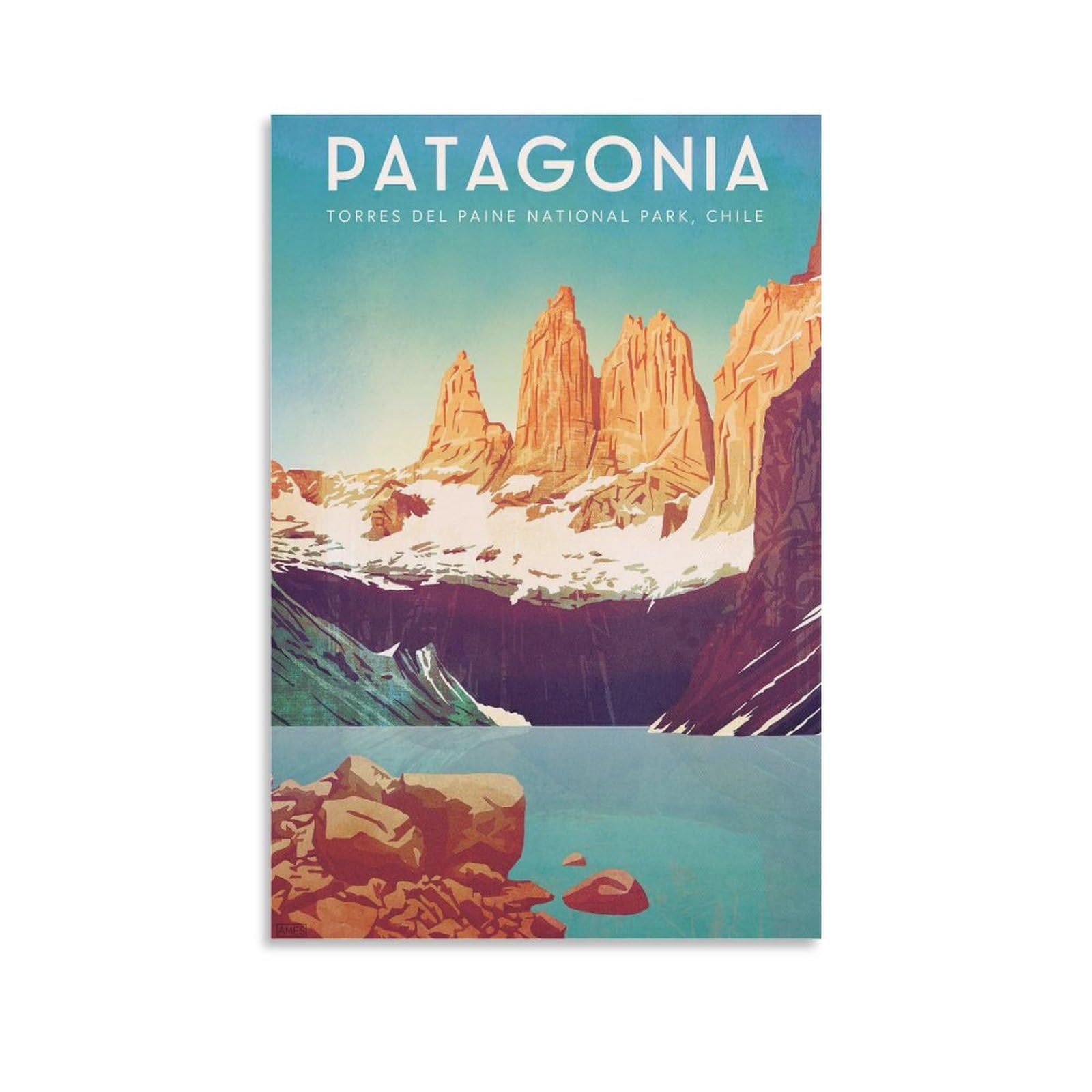 Amazon.co.jp: 世界旅行ポスター パタゴニア・チリ 絵画ポスター 印刷