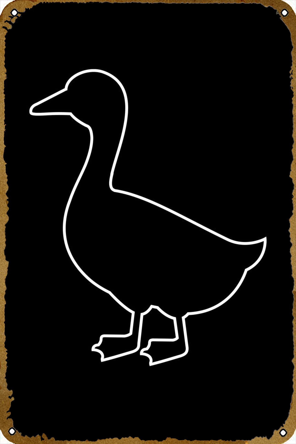 Duck Silhouette Duck Ducks poster Retro tin Sign Wall Art Decor Metal Sign Decoration Sign 8x12 inch