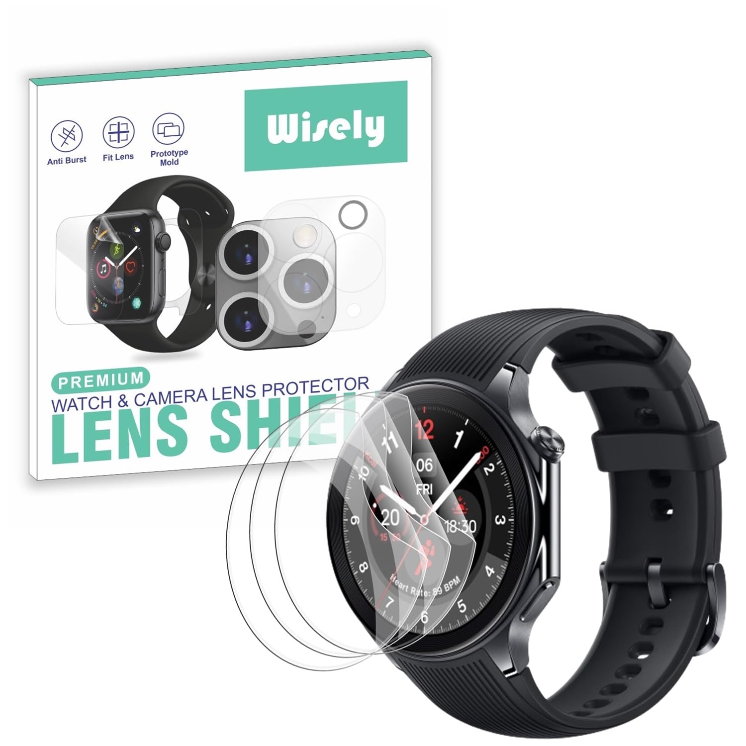 Wisely |3pcs| Screen Guard Protector For Oneplus Watch 2 Smartwatch |1.43"| Bubble Free, Easy installation kit, Clear HD, Full Cover (B0CX556M5H) Amazon Price History, Amazon Price Tracker