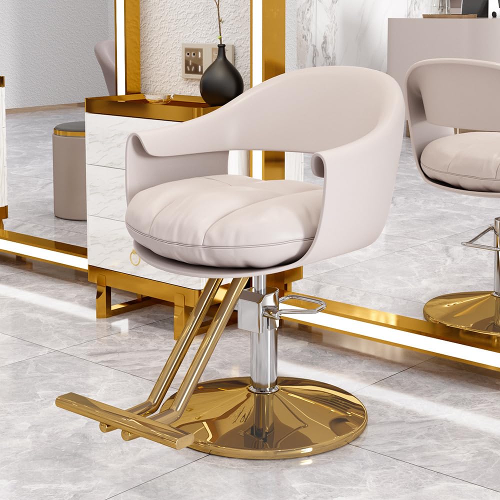 Salon Chair - Heavy Duty Hydraulic Pump, 360° Swivel, Adjustable Spa Beauty Equipment for Hairdresser and Barber Use