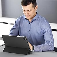 Vista 7 de MoKo Funda para Galaxy Tab A9+/A9 Plus de 11 pulgadas 2023, Funda Protectora Inteligente Delgada con Soporte y Carcasa Trasera Translúcida de PC