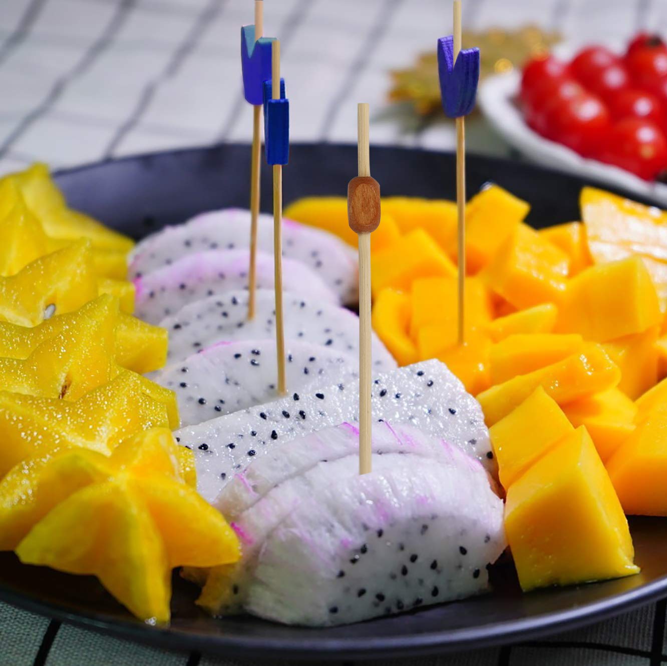 100 Bastoncini Da Cocktail In Bambù Con Cuori Colorati | Lunghi 11 Cm | Stuzzicadenti Decorativi Per Antipasti, Frutta, Dessert E Bevande | Ideali Per Feste, Matrimoni E Buffet - 2