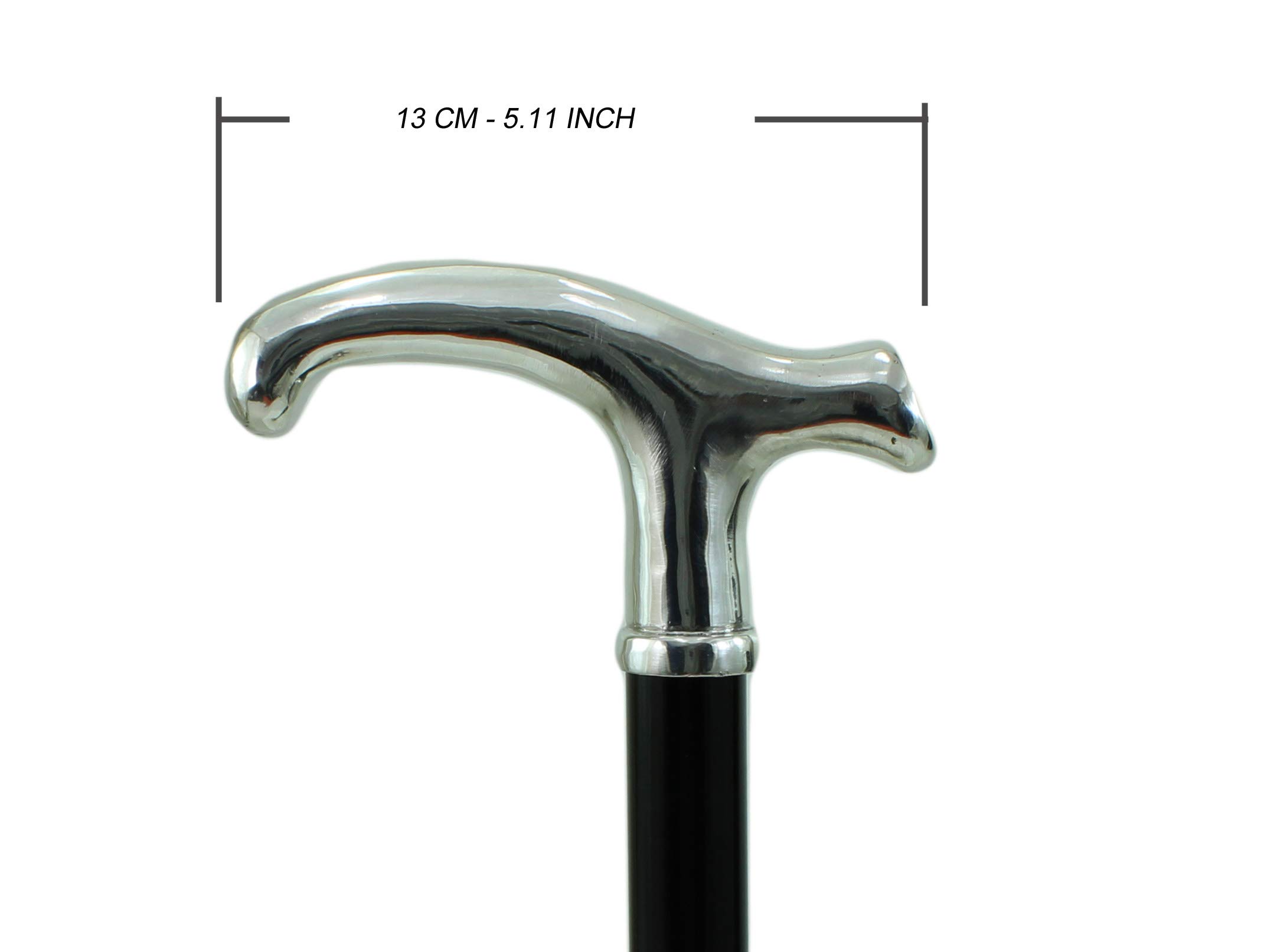 Bastón Derby, Elegante y Lujoso, ortopédico y Personalizado para Hombres y Mujeres Mayores | Bastón Artesanal de Madera Negra, Vintage, Coleccionable, Elegante | Cavagnini