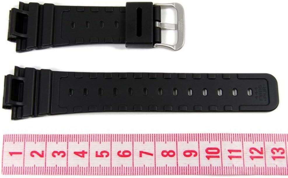 Genuine Replacement for Watch Band 16mm Black Rubber Strap #10410406 Casio DW-5600BB-1, DW-5600BB-1E, DW-D5600P-1E