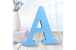 AOCEAN 6 Inch Large Unfinished Wood Letters for DIY Projects