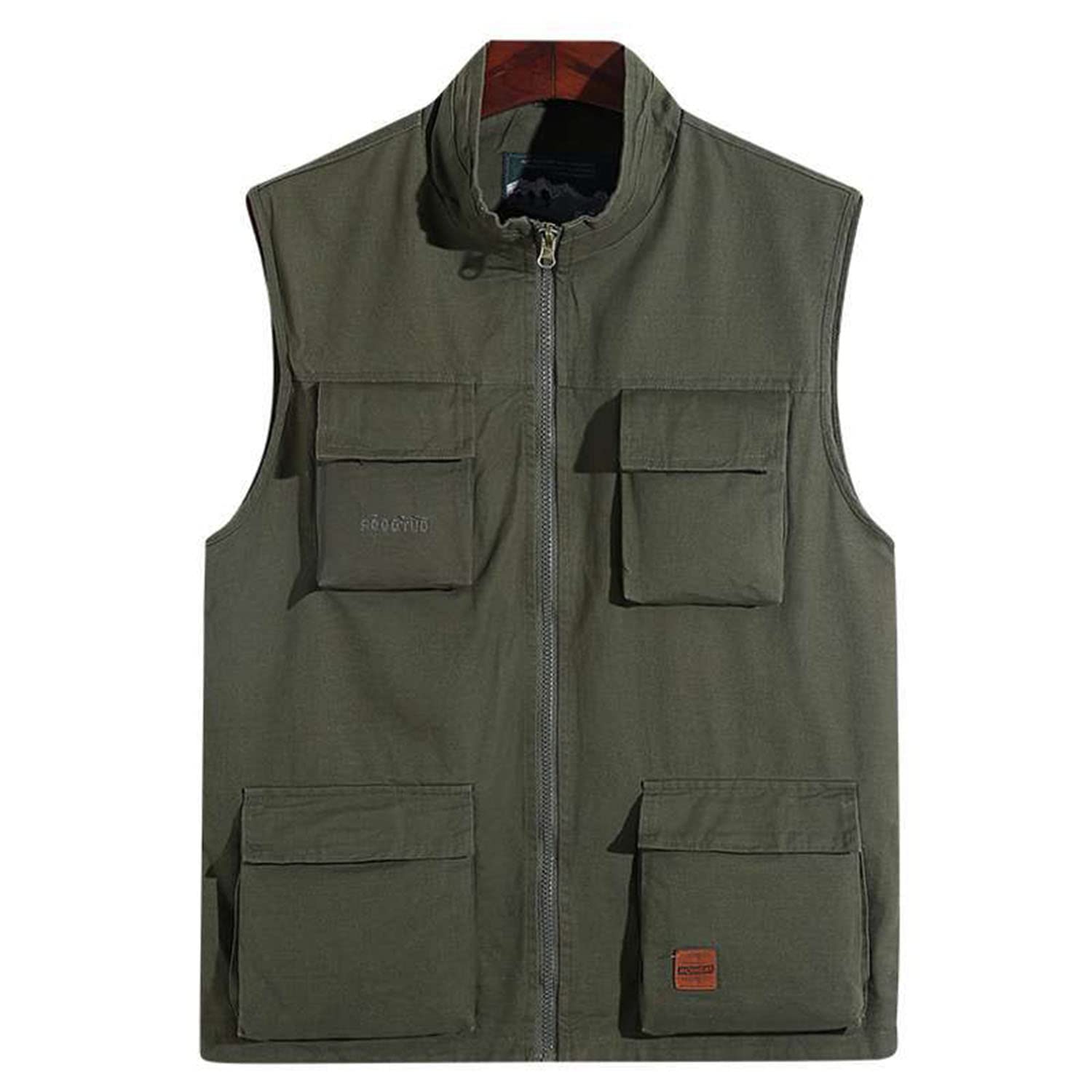 Chaleco De Hombre Multibolsillos Sin Mangas Chaleco De Pesca Casual Al Aire Libre Chaqueta De Viaje Transpirable