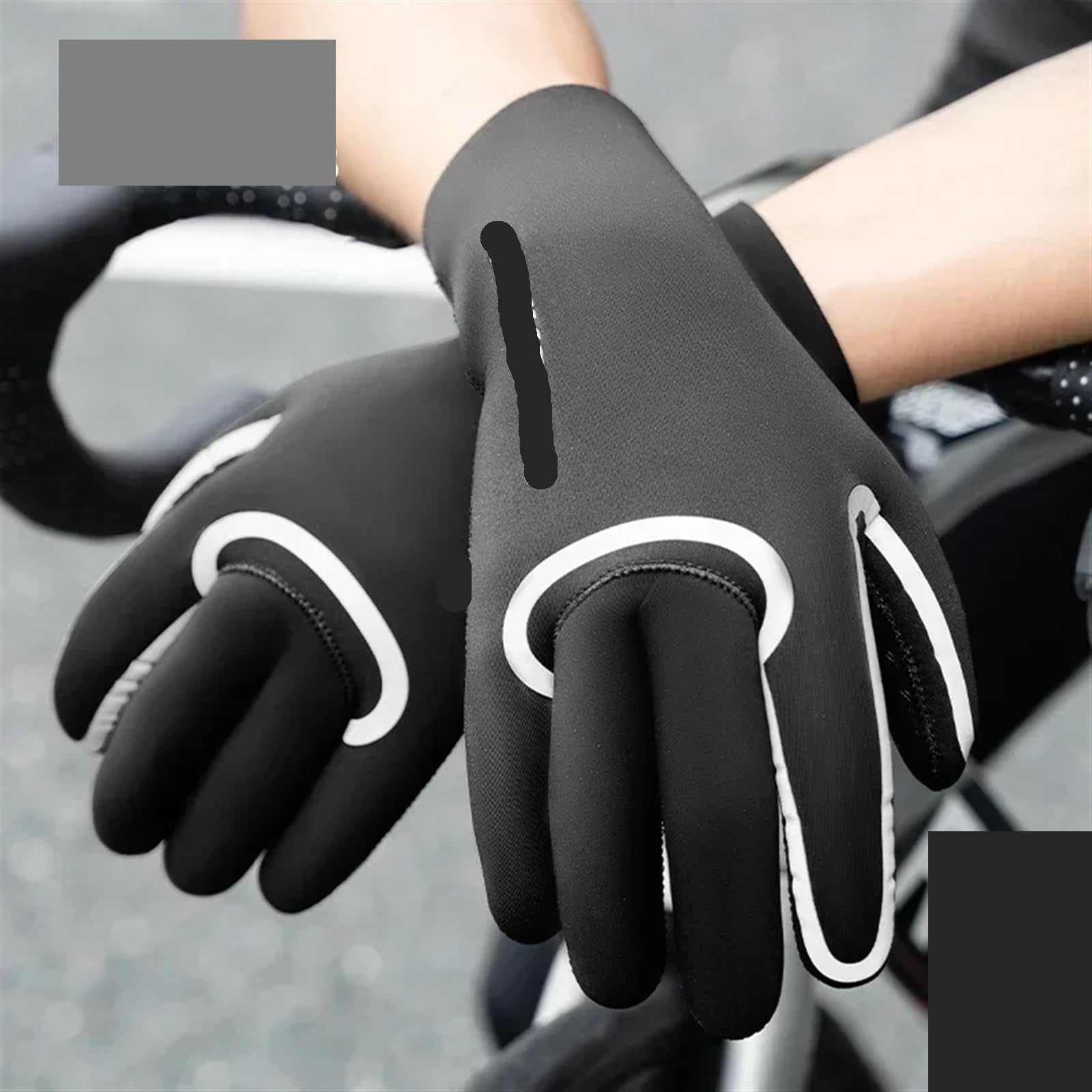 Guantes cálidos de Invierno a Prueba Viento, Manoplas Impermeables for Deportes Bicicleta, Guantes Lana, Antideslizantes for Montar en esquí y Motocicleta para Ciclismo