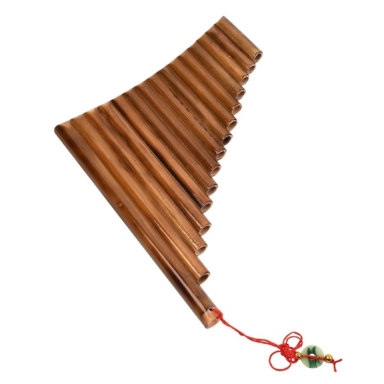 Flauta de pan de bambú de 15 tubos instrumento profesional clave G