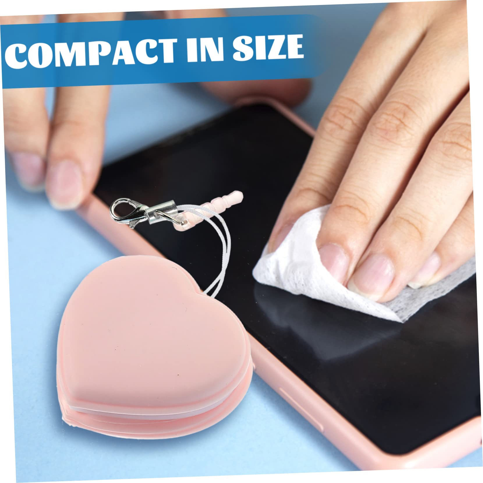 Healvian 20pezzi Cuore Macaron Pulitore Per Schermi e Lenti Salviette Per Occhiali e Obiettivi Accessorio Decorativo Per Chiavi e Zaini Pulizia Sicura e Pratica Senza Graffi