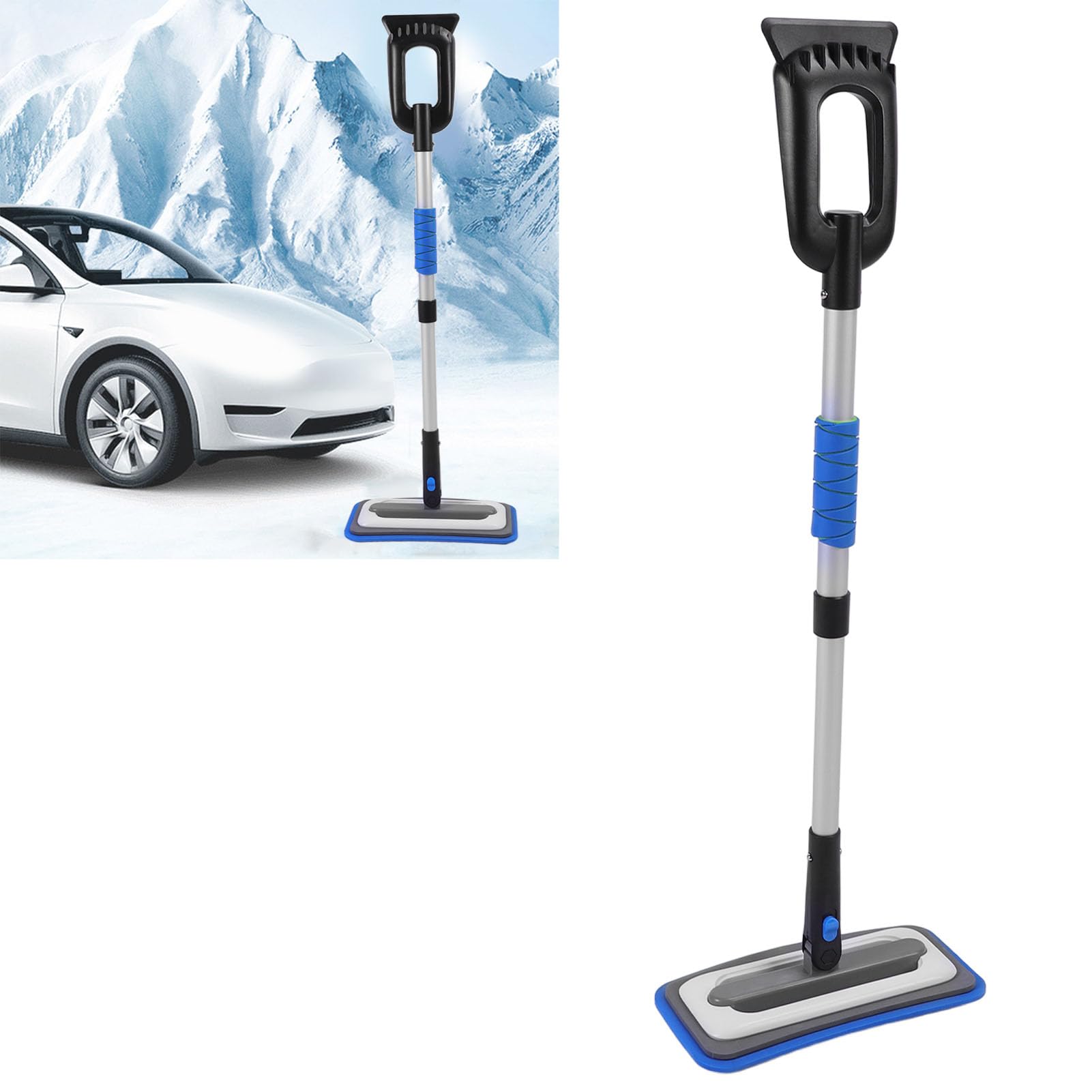 Car Snow Scrapers Wydajna skrobaczka do szyb samochodowych ze stopu aluminium (Blu)