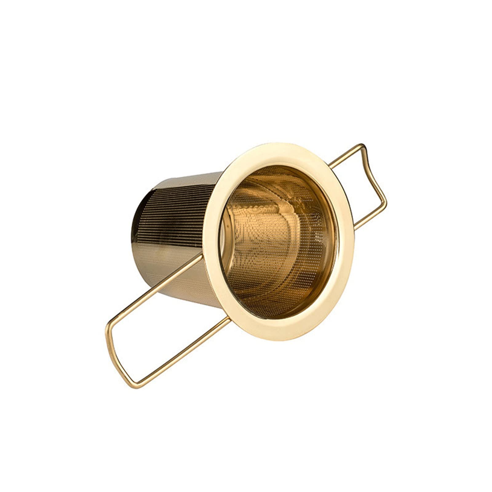 Filtro de té chapado en oro, acero inoxidable 304, filtro de té creativo, fácil de limpiar (dorado2)