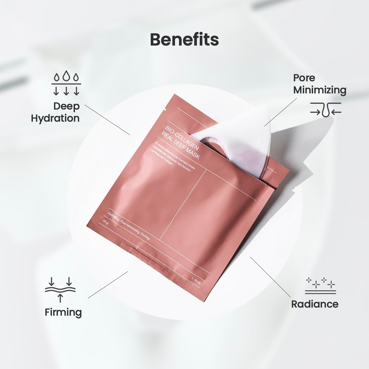 Venvintra Bio-Collagen Face Mask β Hydrating & Firming Sheet Mask for Glowing, Smooth & Youthful Skin 4