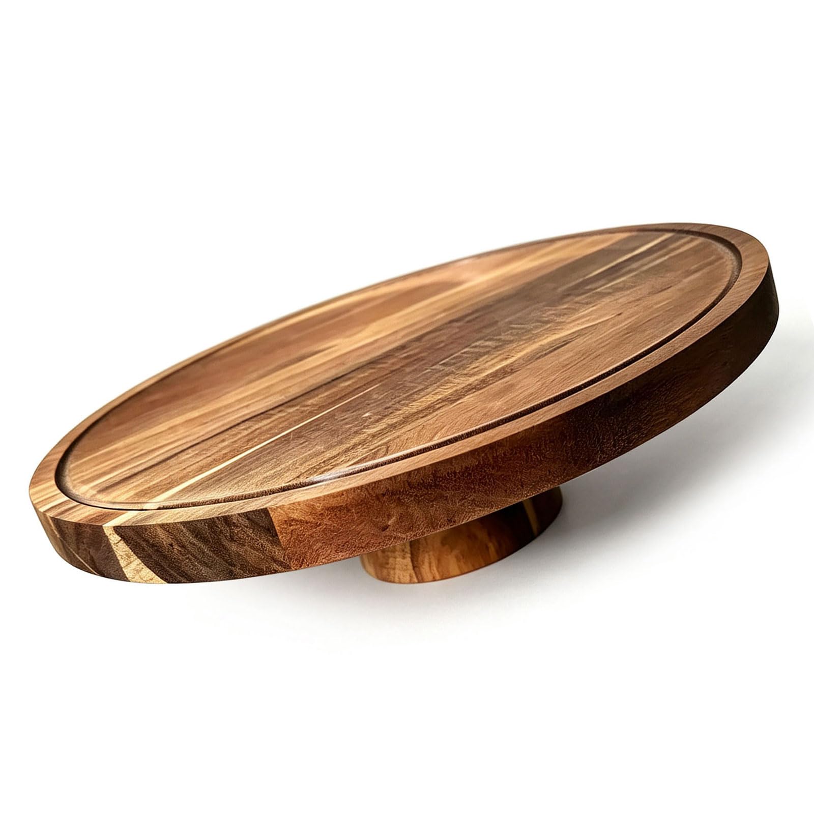 Generisch Home Dessert Serviertablett aus Holz für Kuchen, XZB