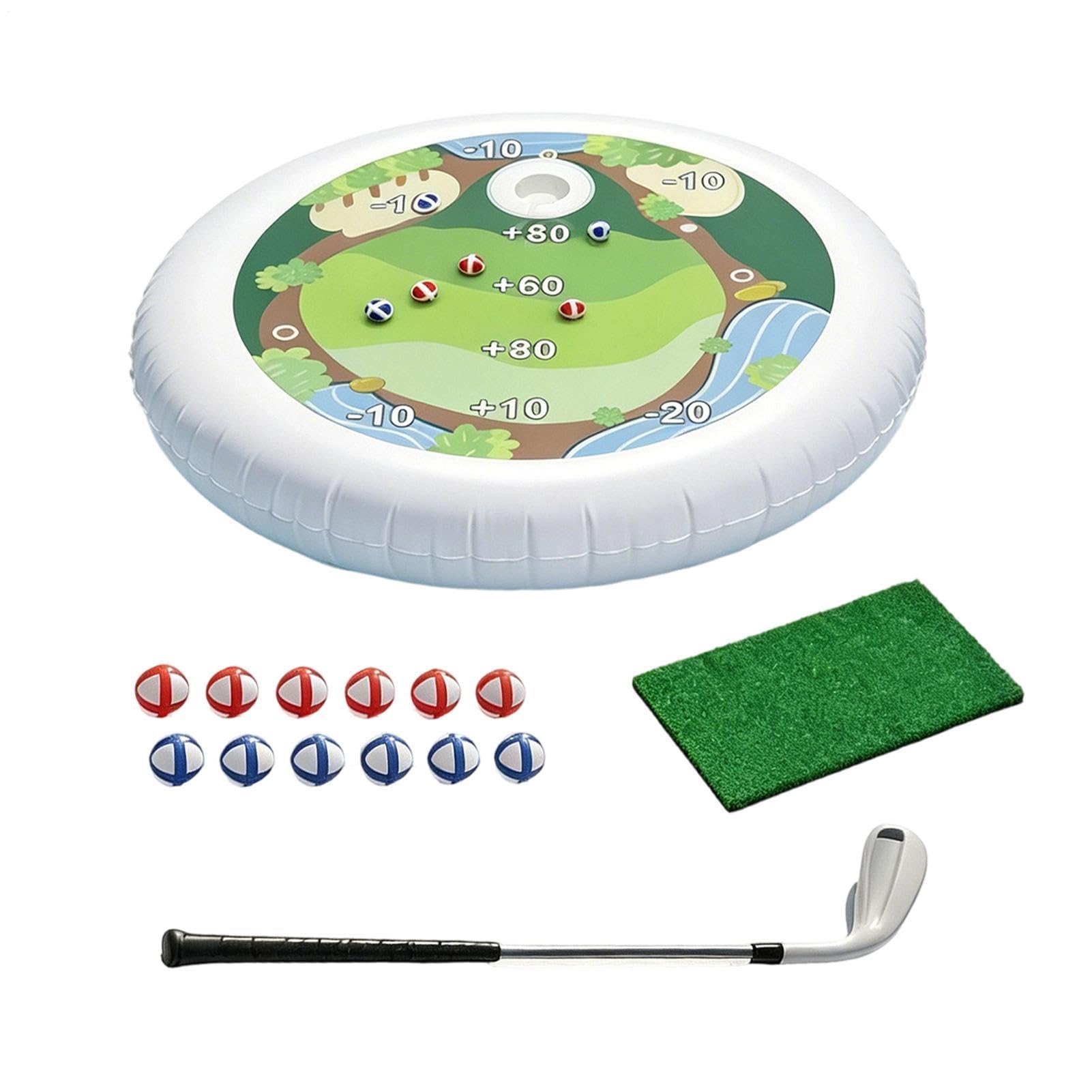 Pool Golf Floating Inflatable Game Set Sports Toy for Kids Family Summer Outdoor Pool Activity Backyard Garden Beach Party Birthday Boys Girls Teens