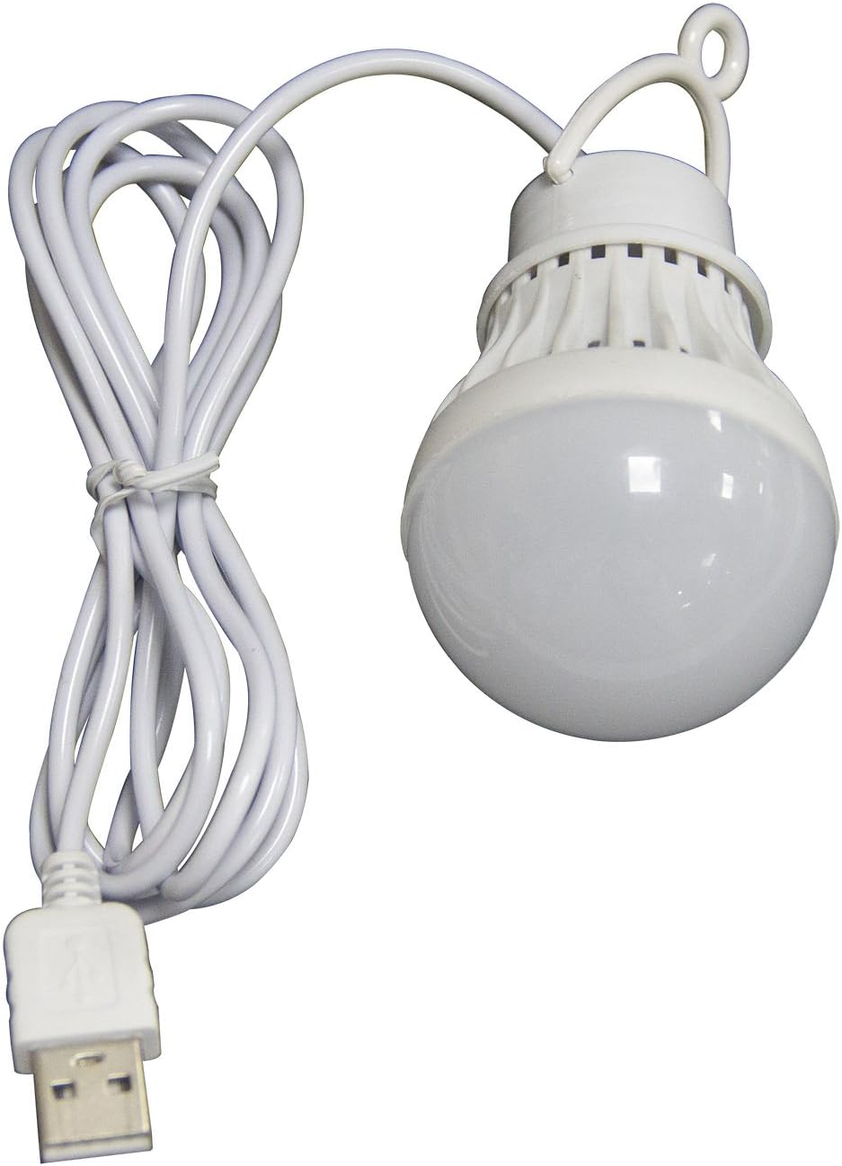 LED Light for Camping Hiking Outdoor Children Bed Lamp Portable USB LED Bulb, Emergency Light 3W 5V White (3W)