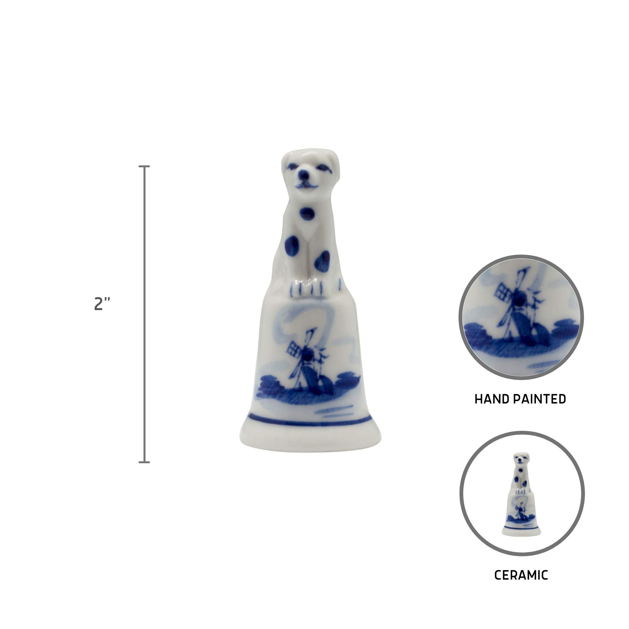 Essence of Europe Gifts E.H.G Collectible Thimble Blue and White Dog (2