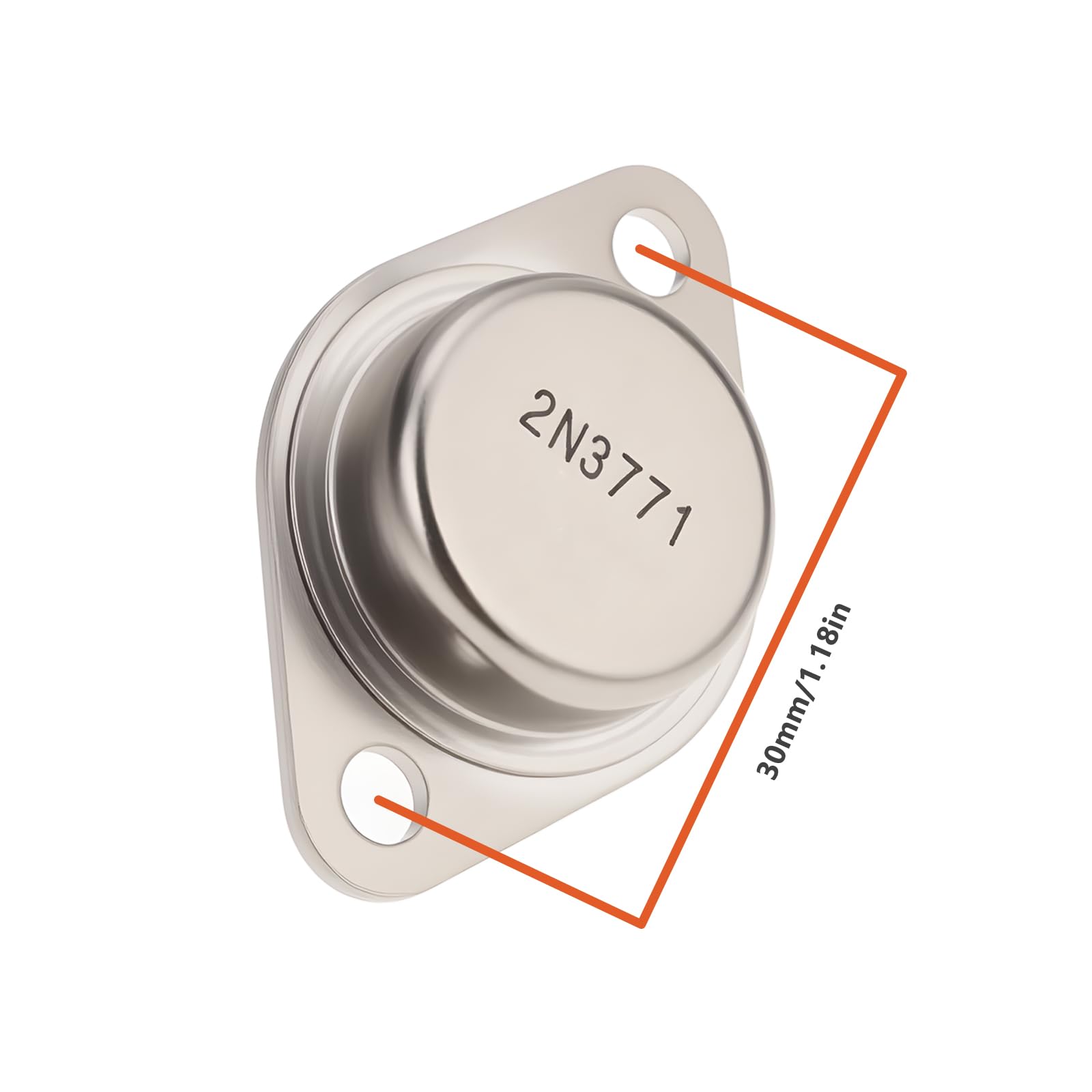 EMSea 5 Pezzi 2N3771 NPN Transistor Di Potenza Al Silicio 40V 30A TO-3 Amplificatore Ad Alta Potenza Regolatore Di Commutazione
