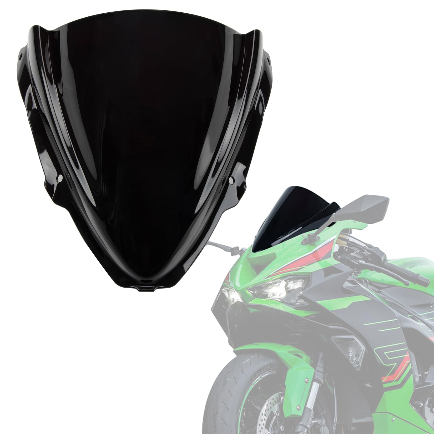 達 Amazon.com: PSLER ZX6R Windshield -Double Bubble Windshield
