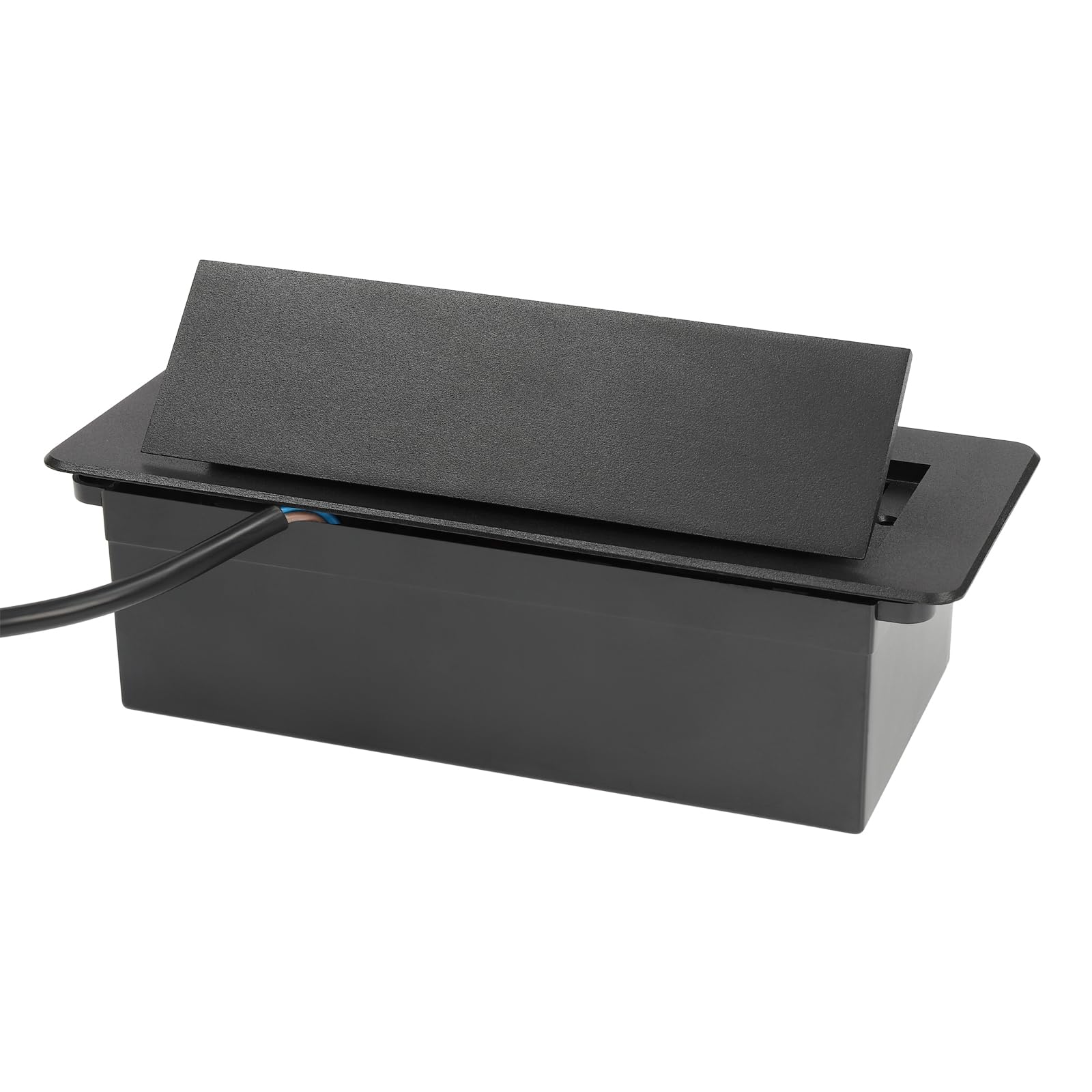 Ciabatta elettrica a scomparsa, presa da incasso con USB + tipo C Pop Up, presa da scrivania con 2 prese UE per piano di lavoro, ufficio (nero)